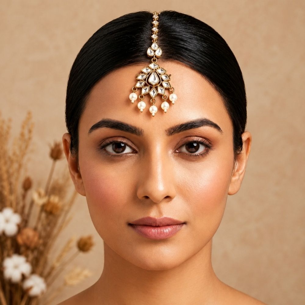 Amaya- Antique Finish Kundan Maang Tikka