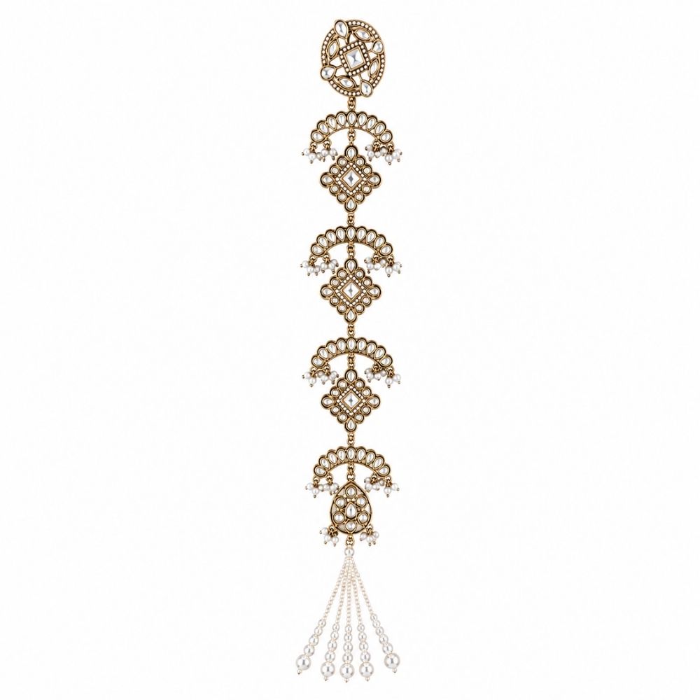 Adyansi- White Kundan Punjabi Paranda