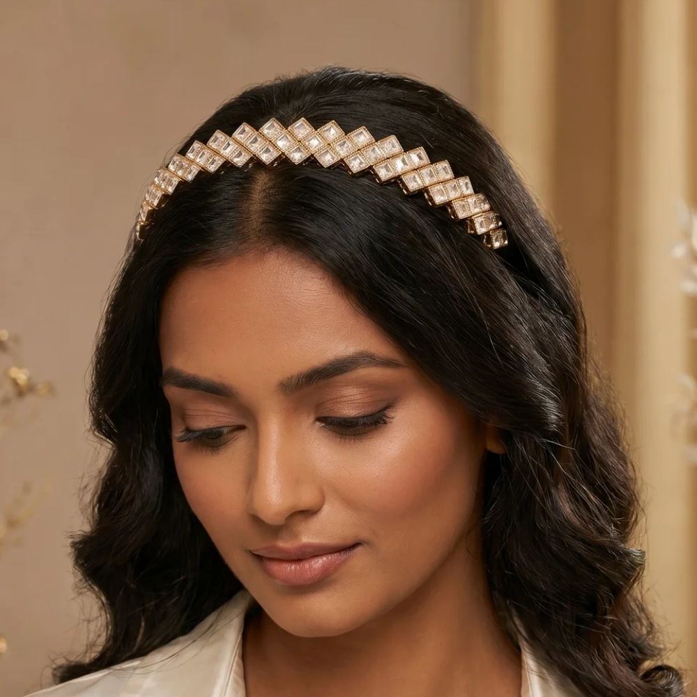 Arhita- Kundan Style Stone Studded Hair Band