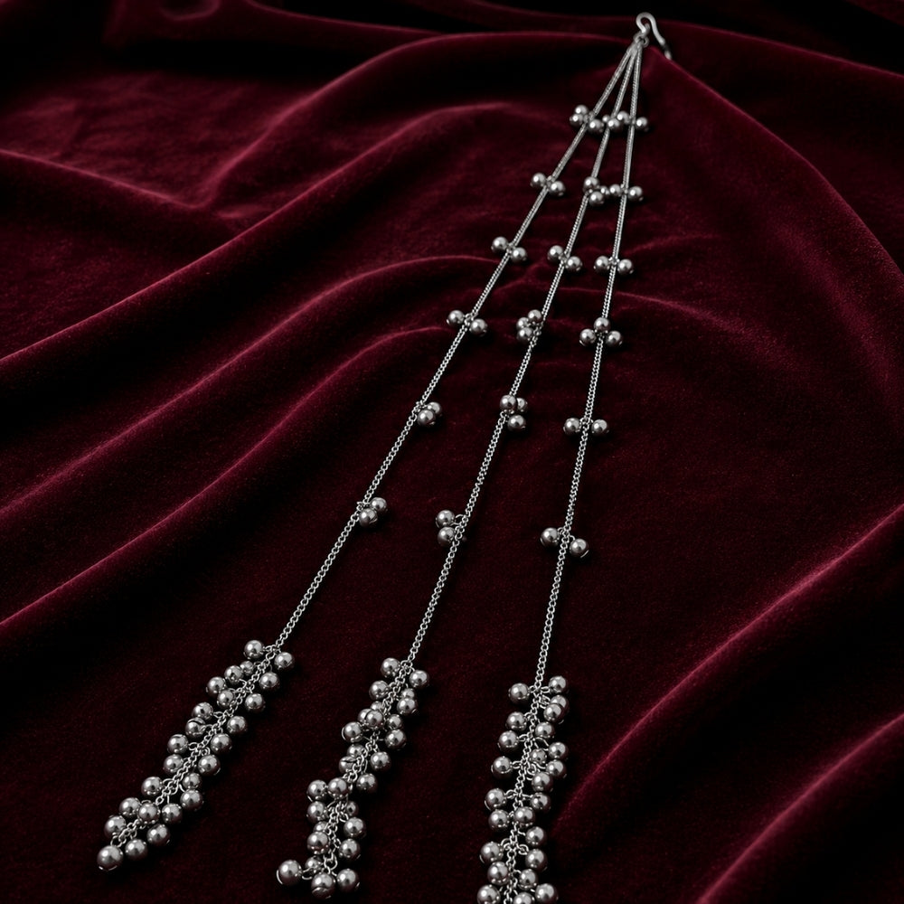 Samriddhi- Silver Oxidised Ghungroo Chain Paranda