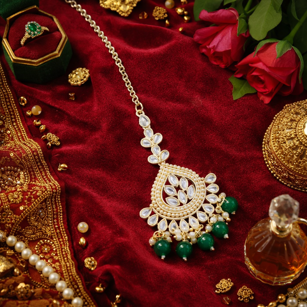 Kiraz Green Maangtikka