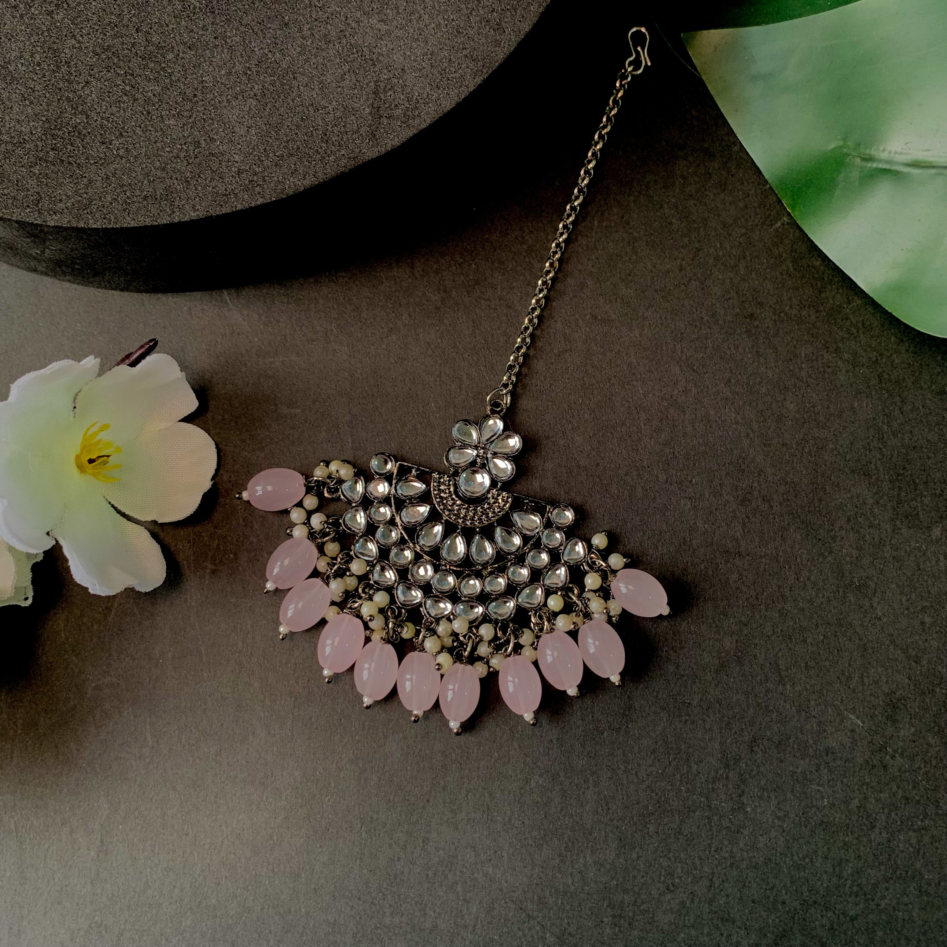 Romina Pink Maangtikka