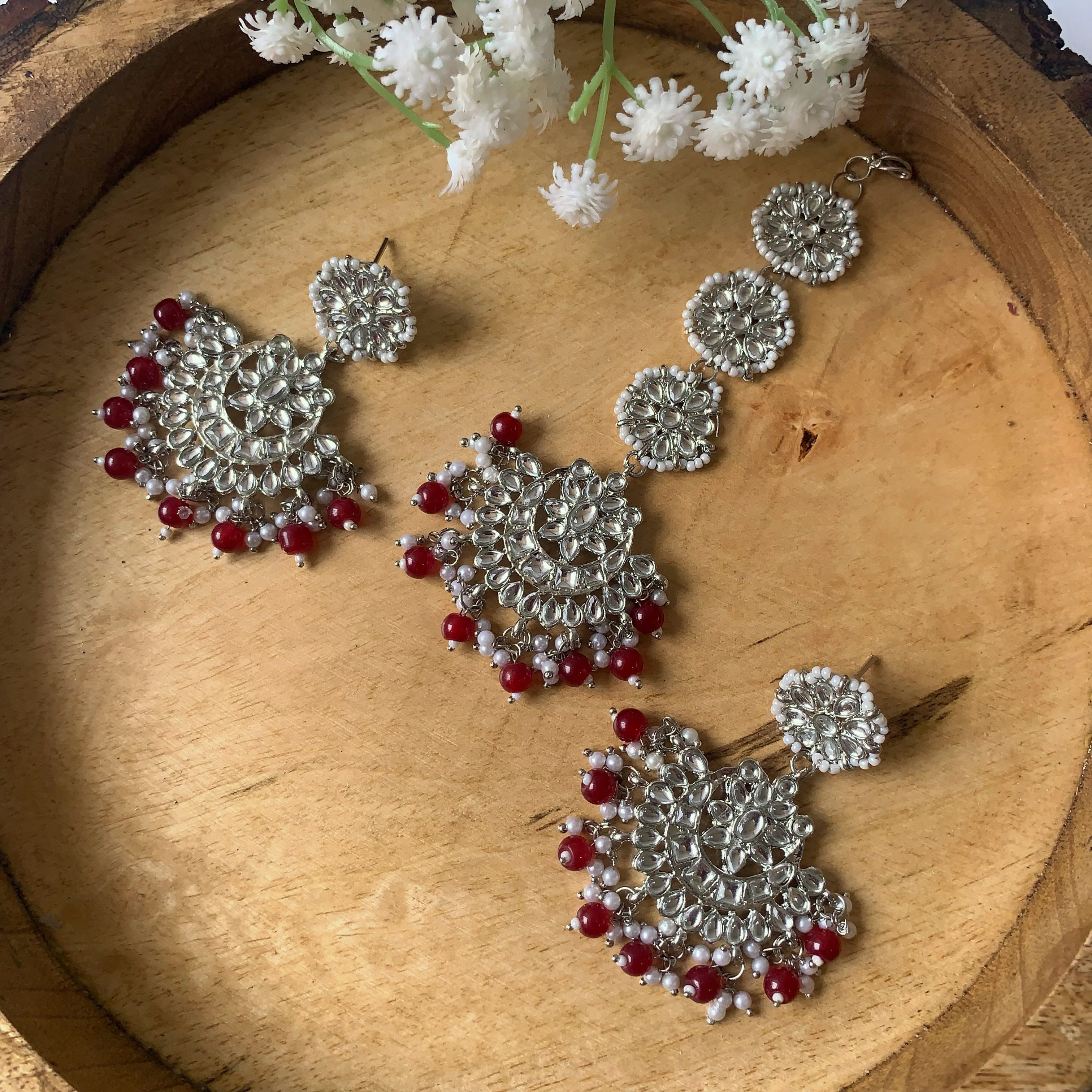 Shyama MaangTikka Earrings Set