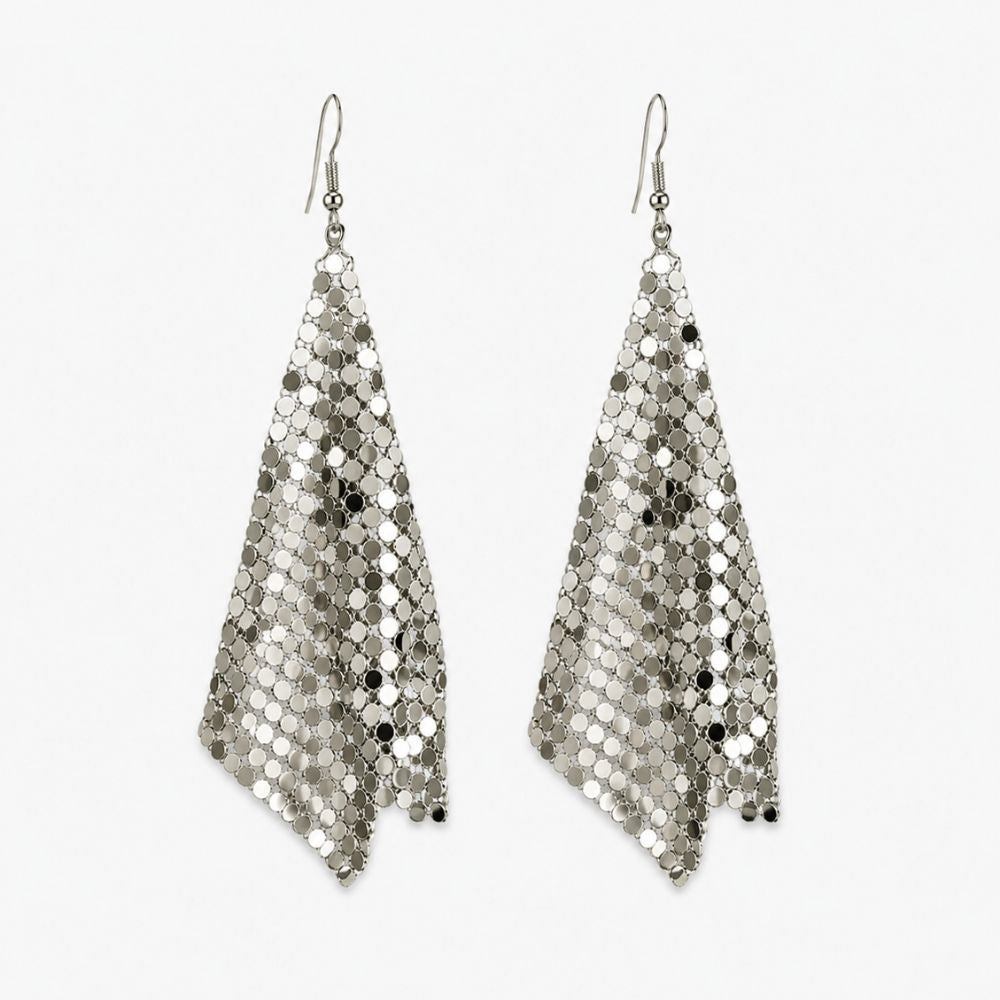 Zivara - Cascading Mesh Statement Earrings