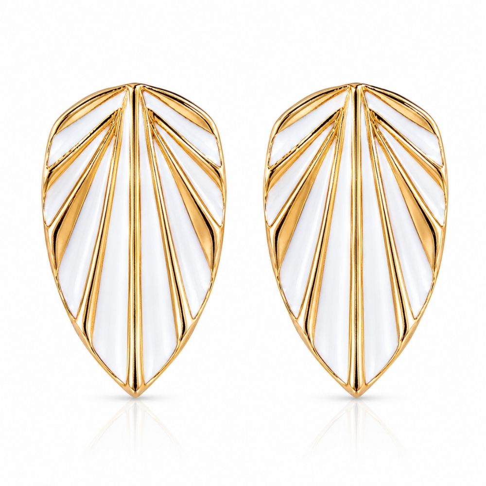 Nora- Radiant Leaf-InspiredStud Earrings