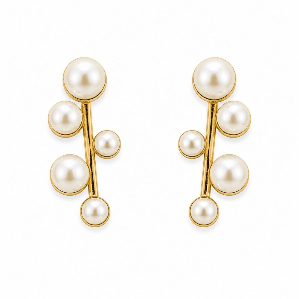 Jessica- Celestial Pearl Cluster Stud Earrings