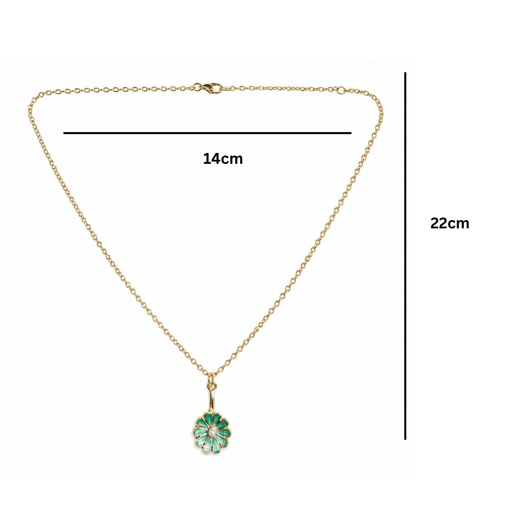 Lillian- Ocean Bloom Pearl Pendant Necklace