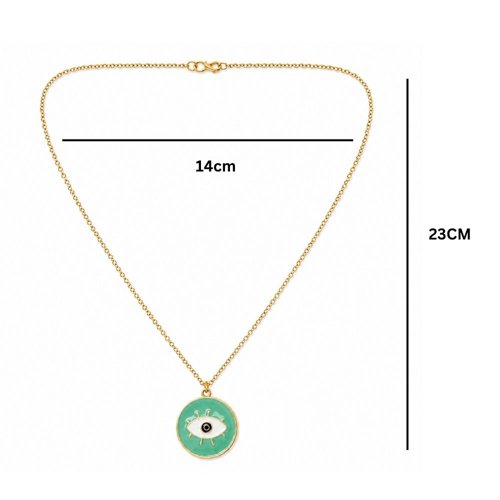 Adeline- Turquoise Evil Eye Pendant Necklace