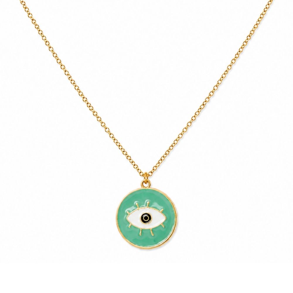 Adeline- Turquoise Evil Eye Pendant Necklace