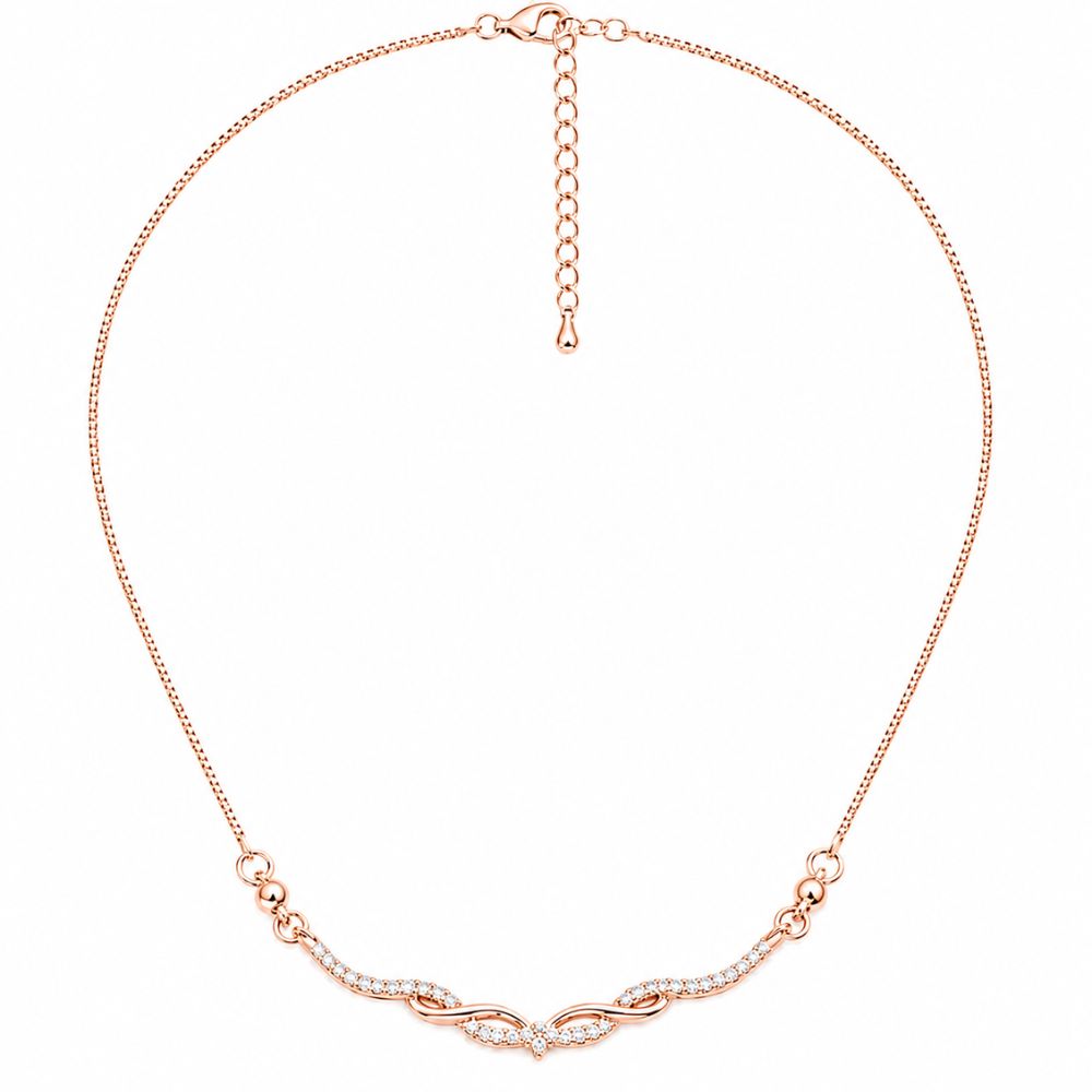 Liyana- Sparkling Infinity Style Necklace