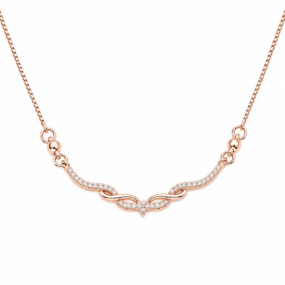 Liyana- Sparkling Infinity Style Necklace
