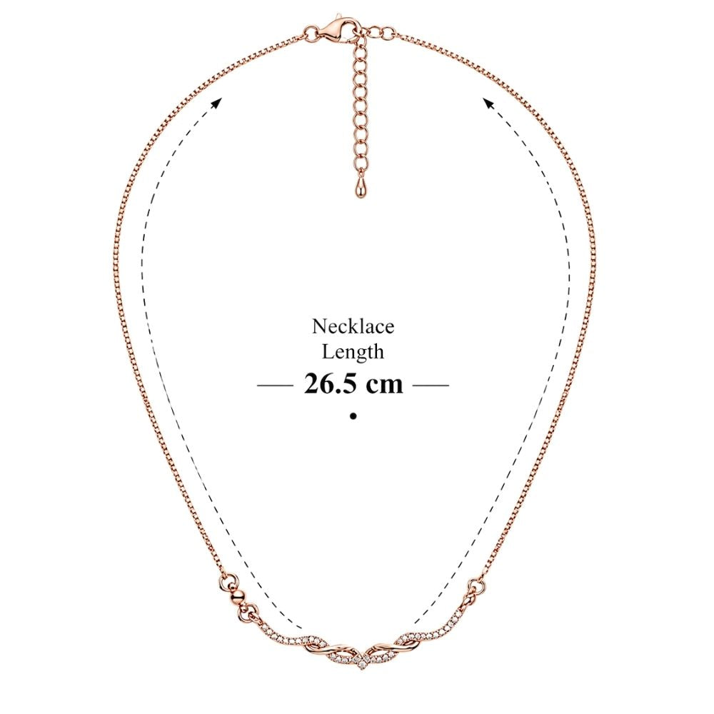 Liyana- Sparkling Infinity Style Necklace