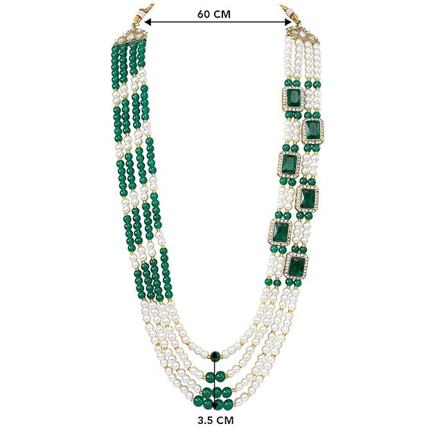Vishu- Green Kundan Layered mala