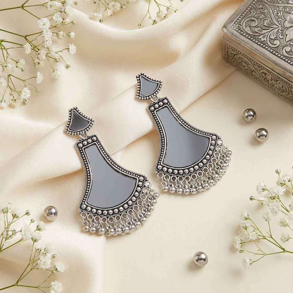 Takshi Oxidised Earrings