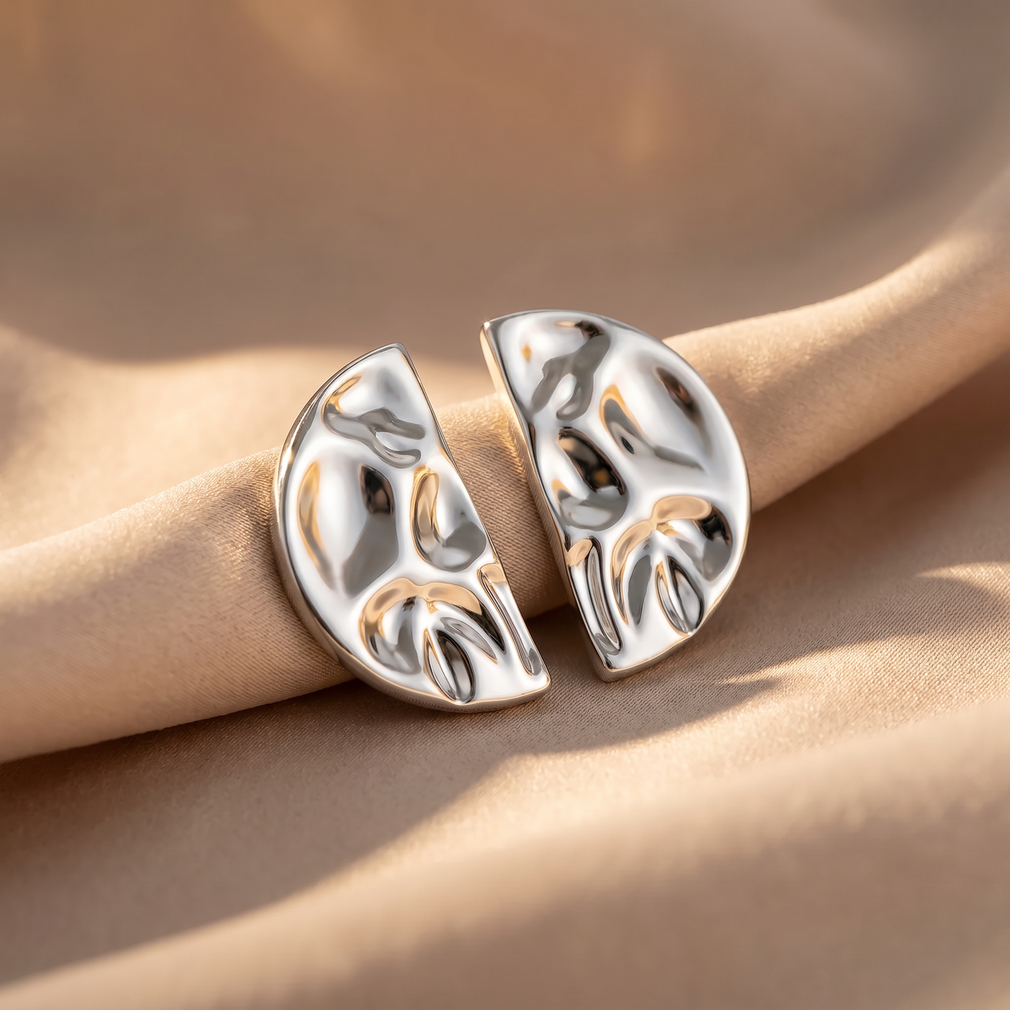 Ashley Silver Statement Earrings