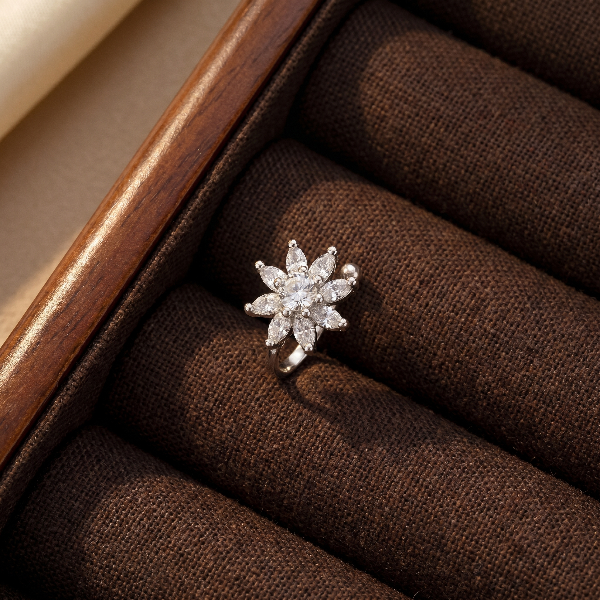 Raaya - Stylish American Diamond Floral Nose Pin