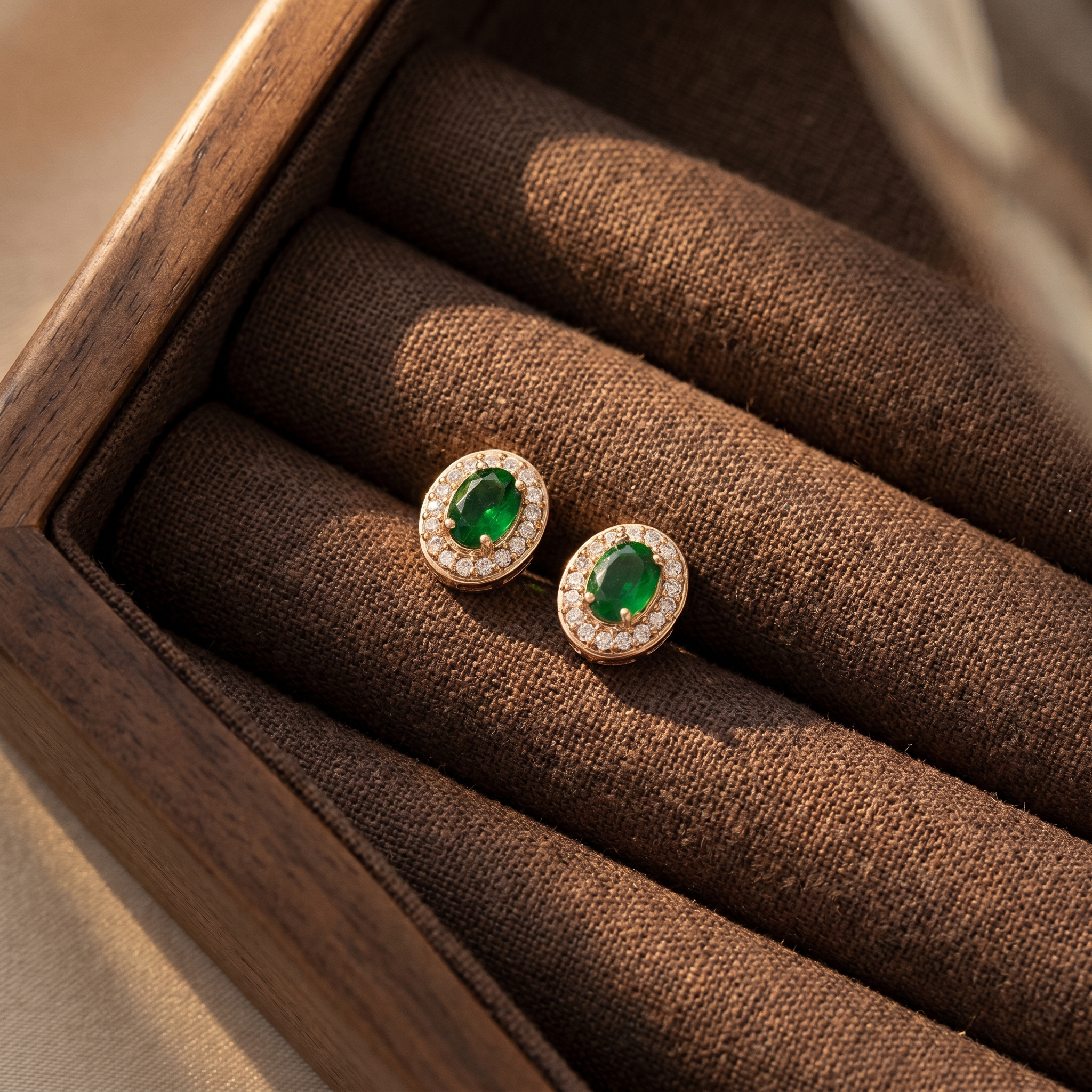 Jiya Green Studs