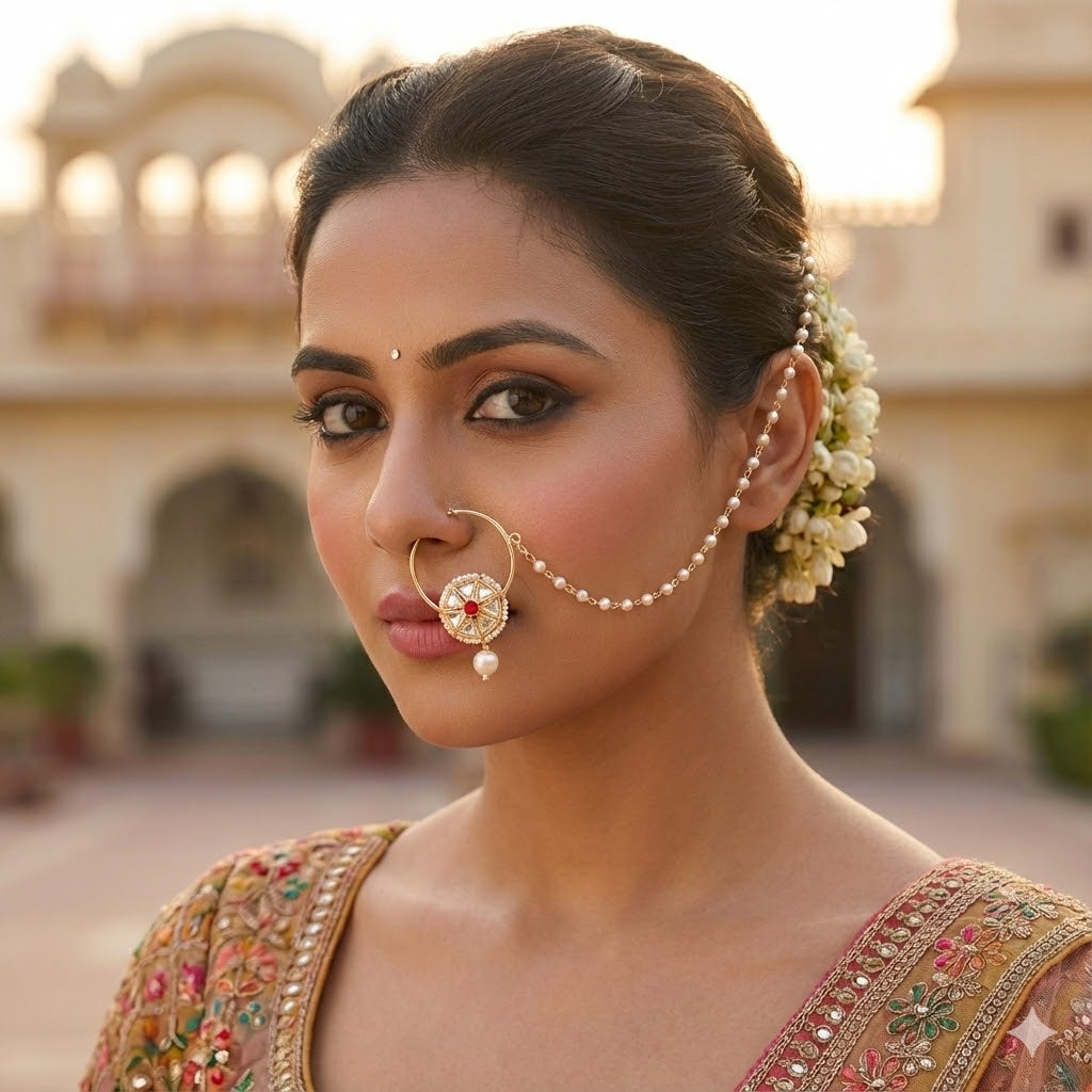 Palakshi - Pink Nose Ring