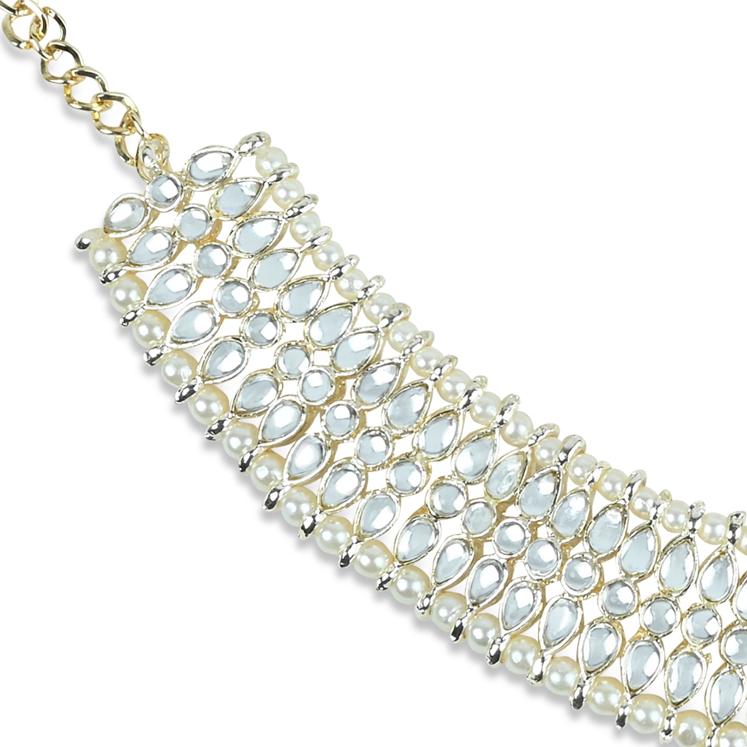 Nihira White Anklets