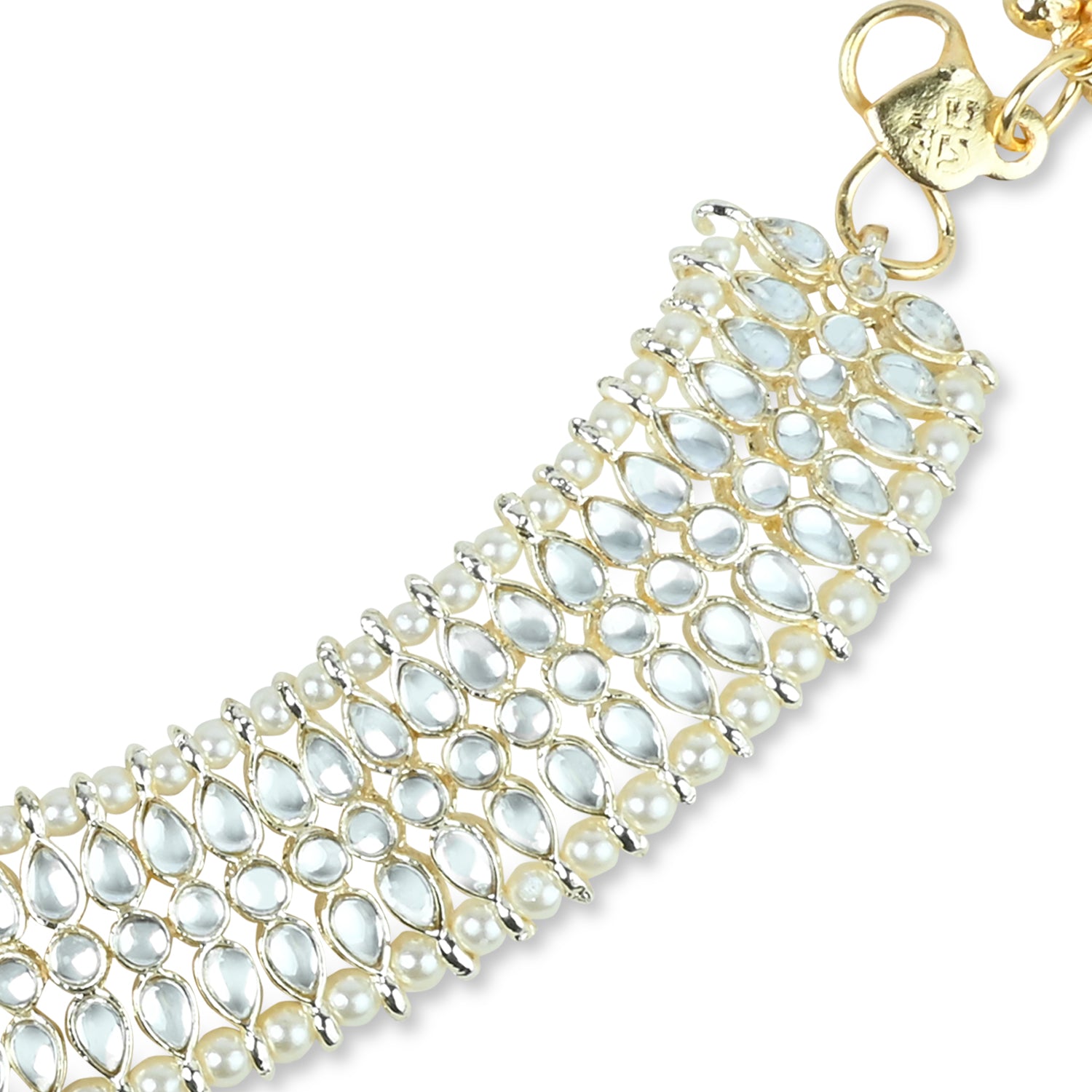 Nihira White Anklets