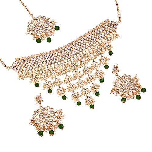 Vanisa Green Choker Set