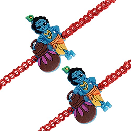 Adorable Kid's Little Krishna Cartoon character Combo Rakhi (Pack Of 2)