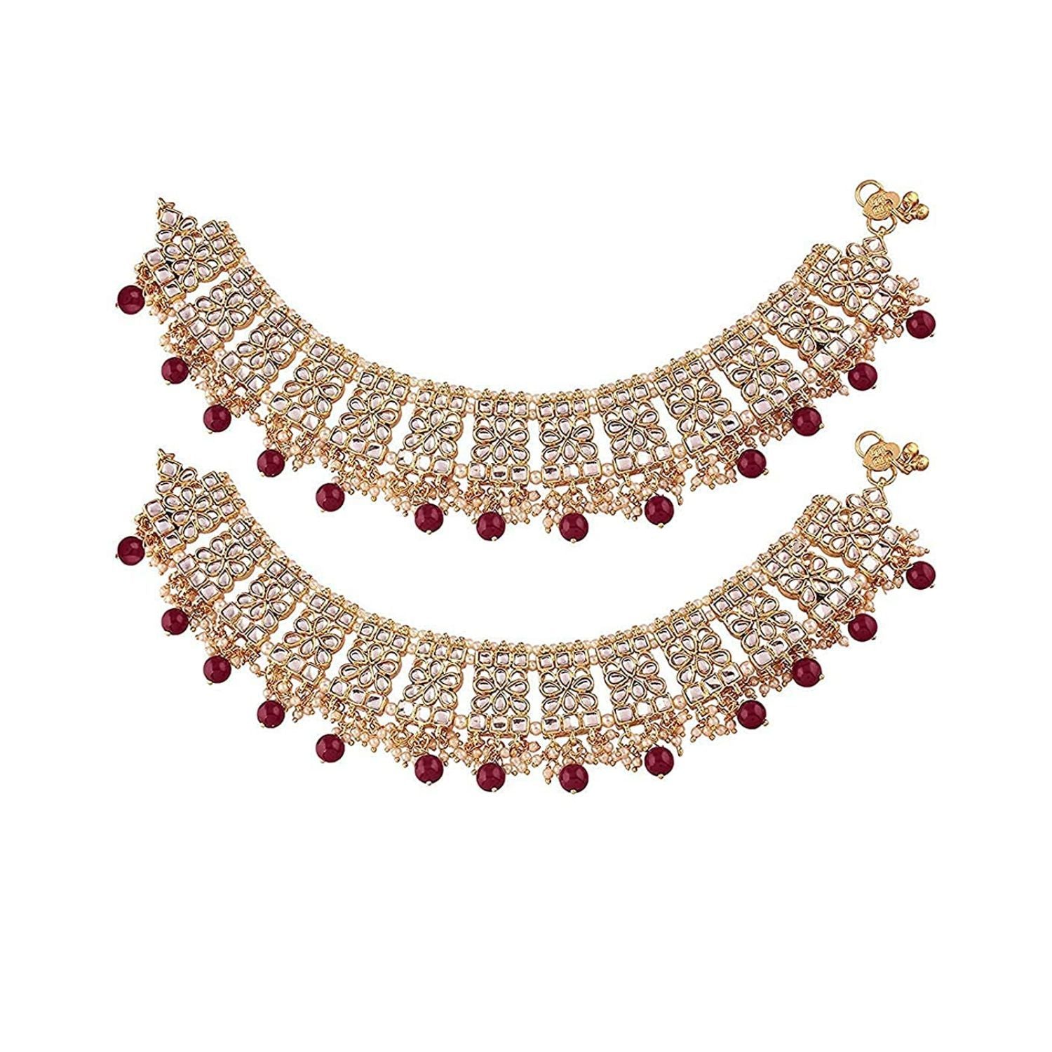 Jogi Maroon Payal/ Anklets