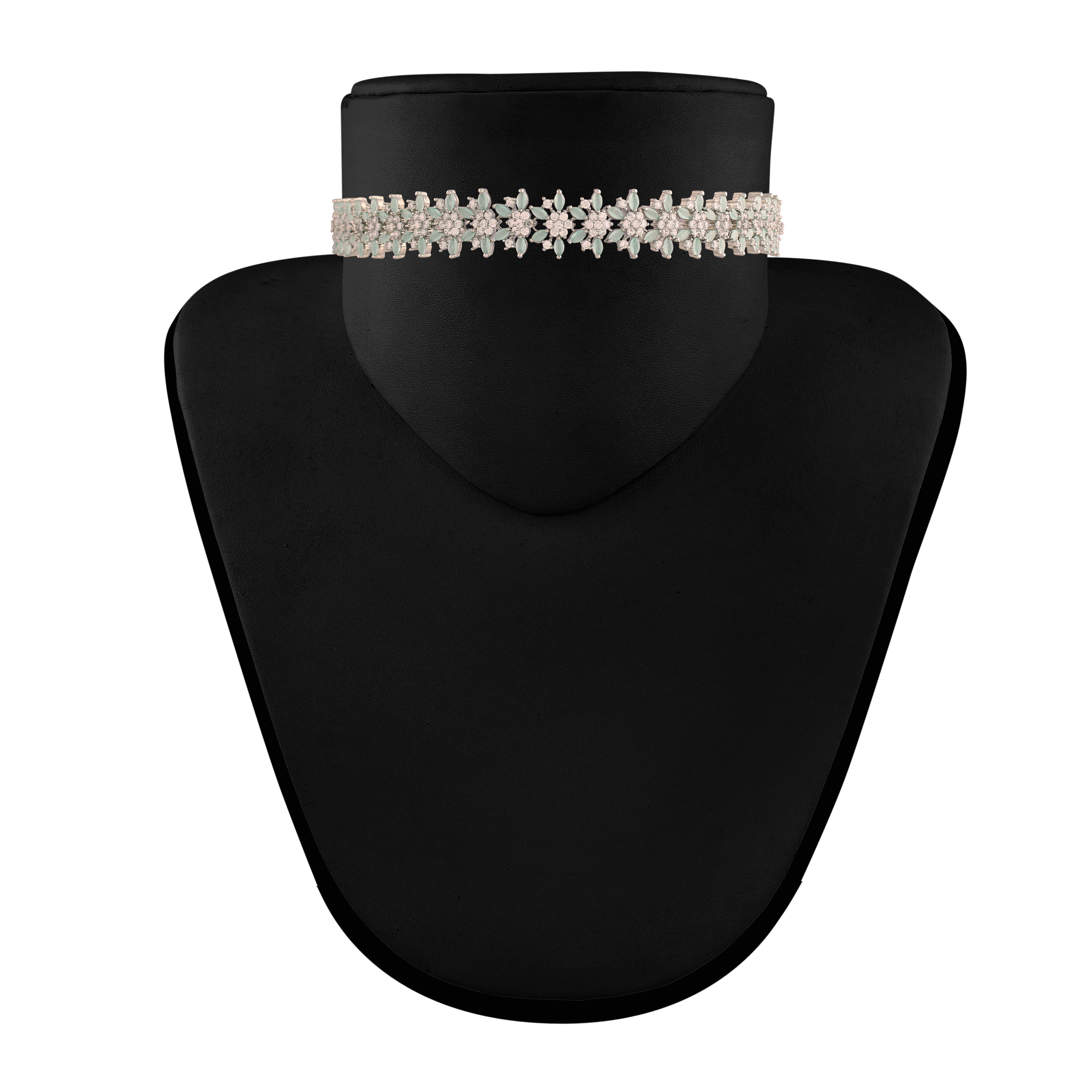 Norah Rhodium Mint Jewellery Set