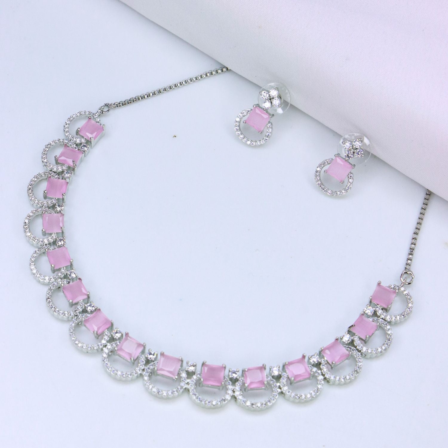 Alvira Pink Jewellery Set
