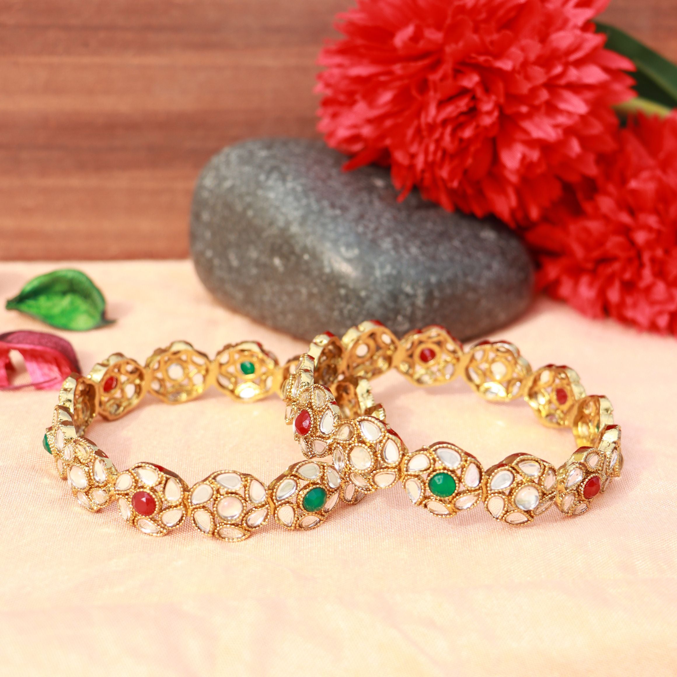 kundan stone bangle