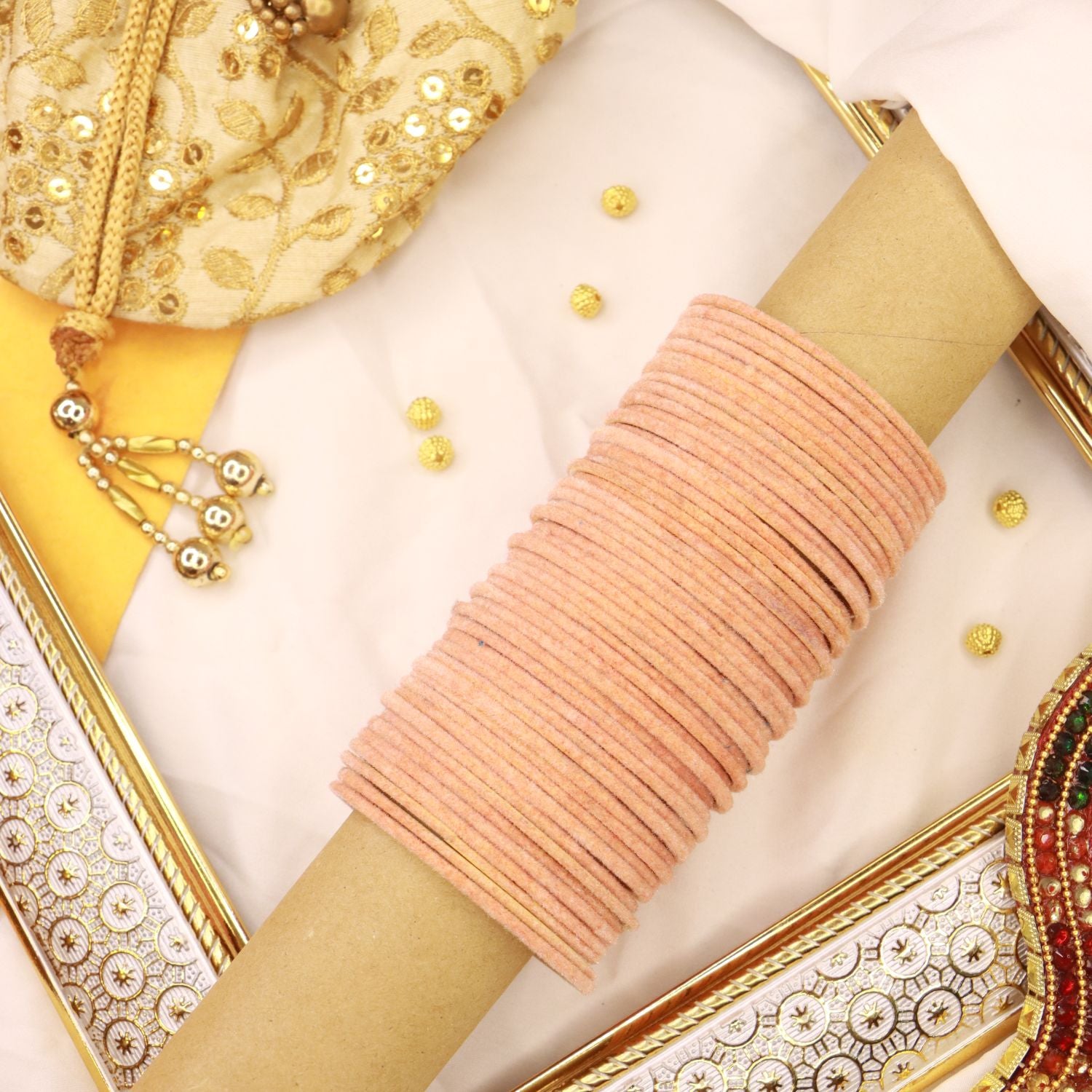 Mahek Peach Bangles