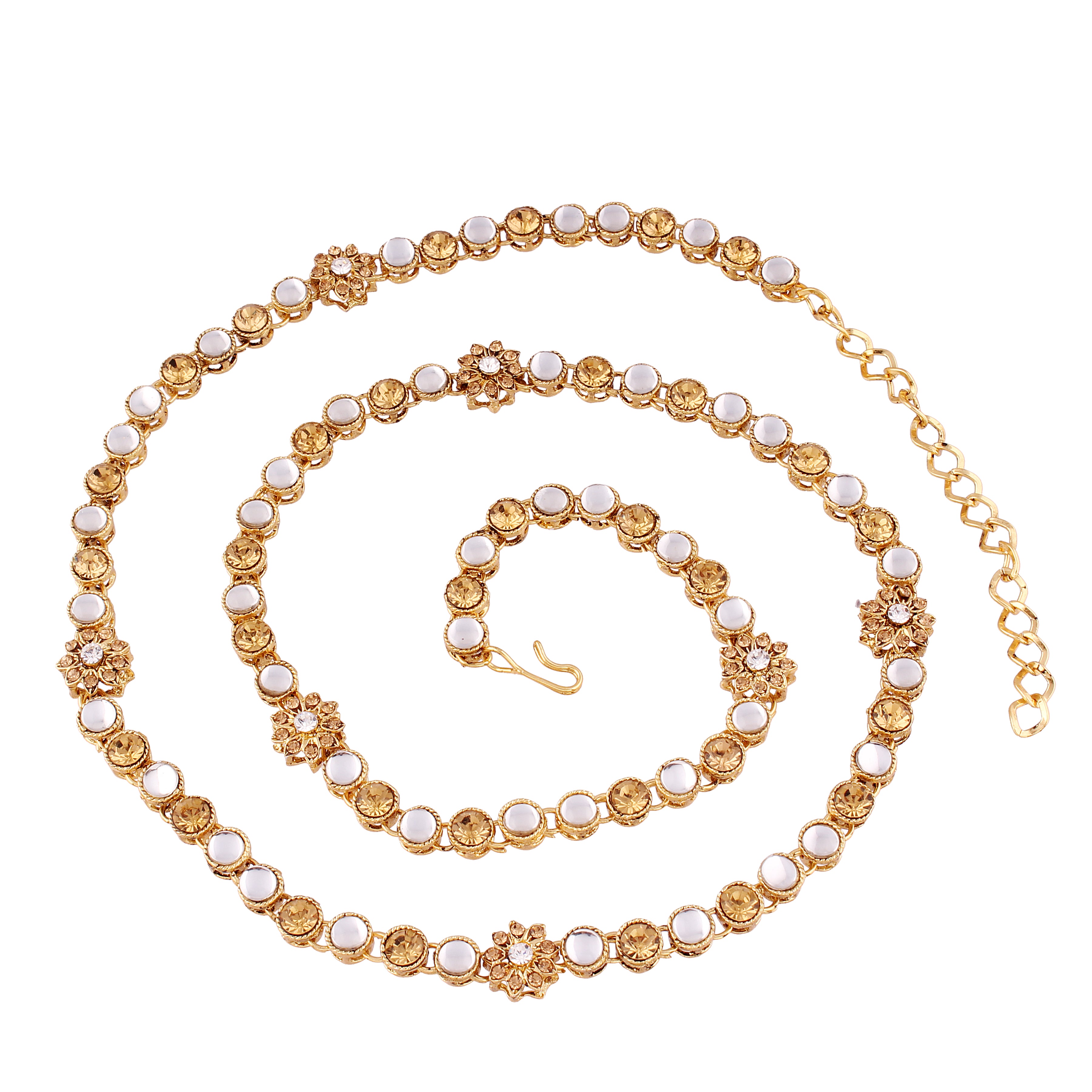 kundan , stones , waist belt