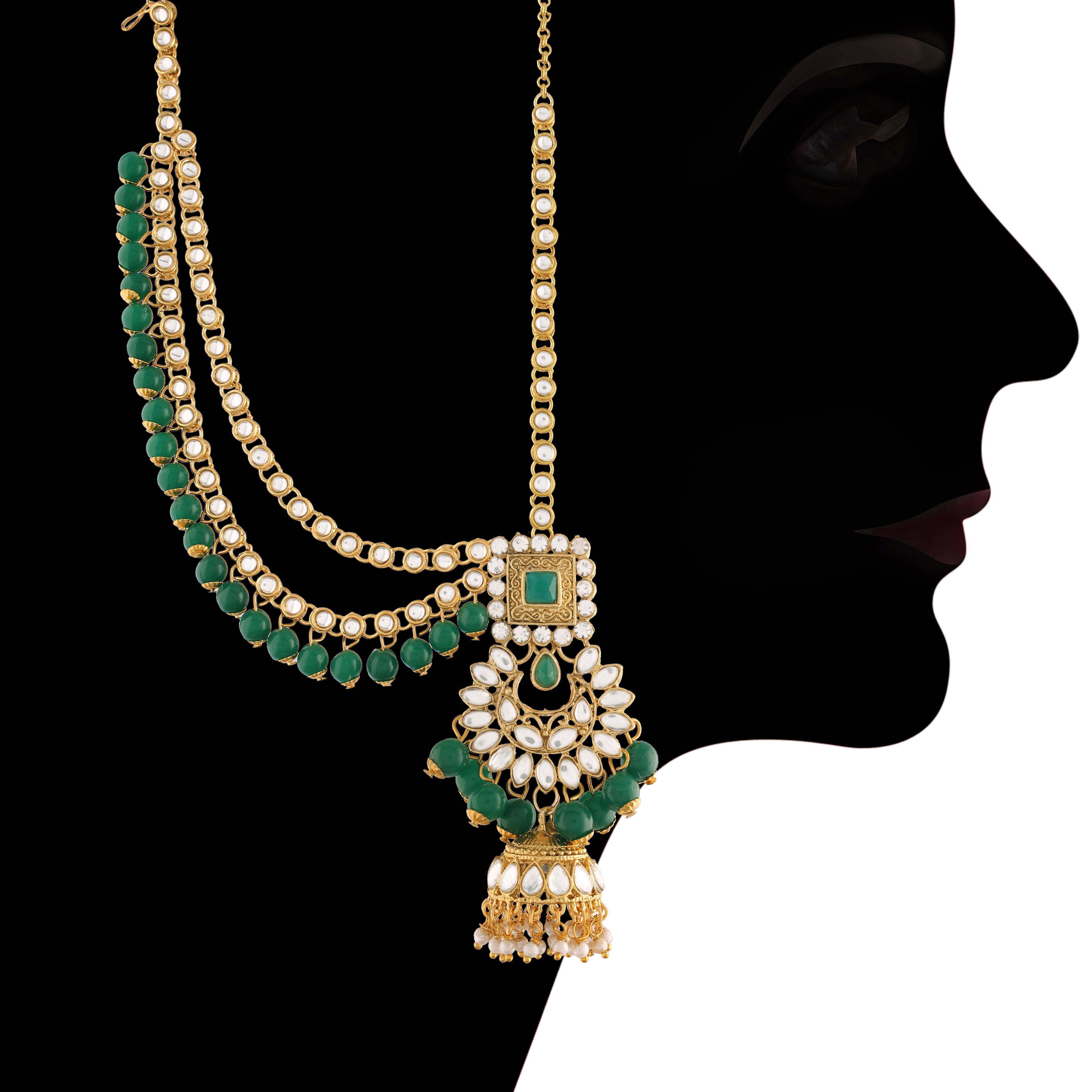 Afreen Green Jewellery Set