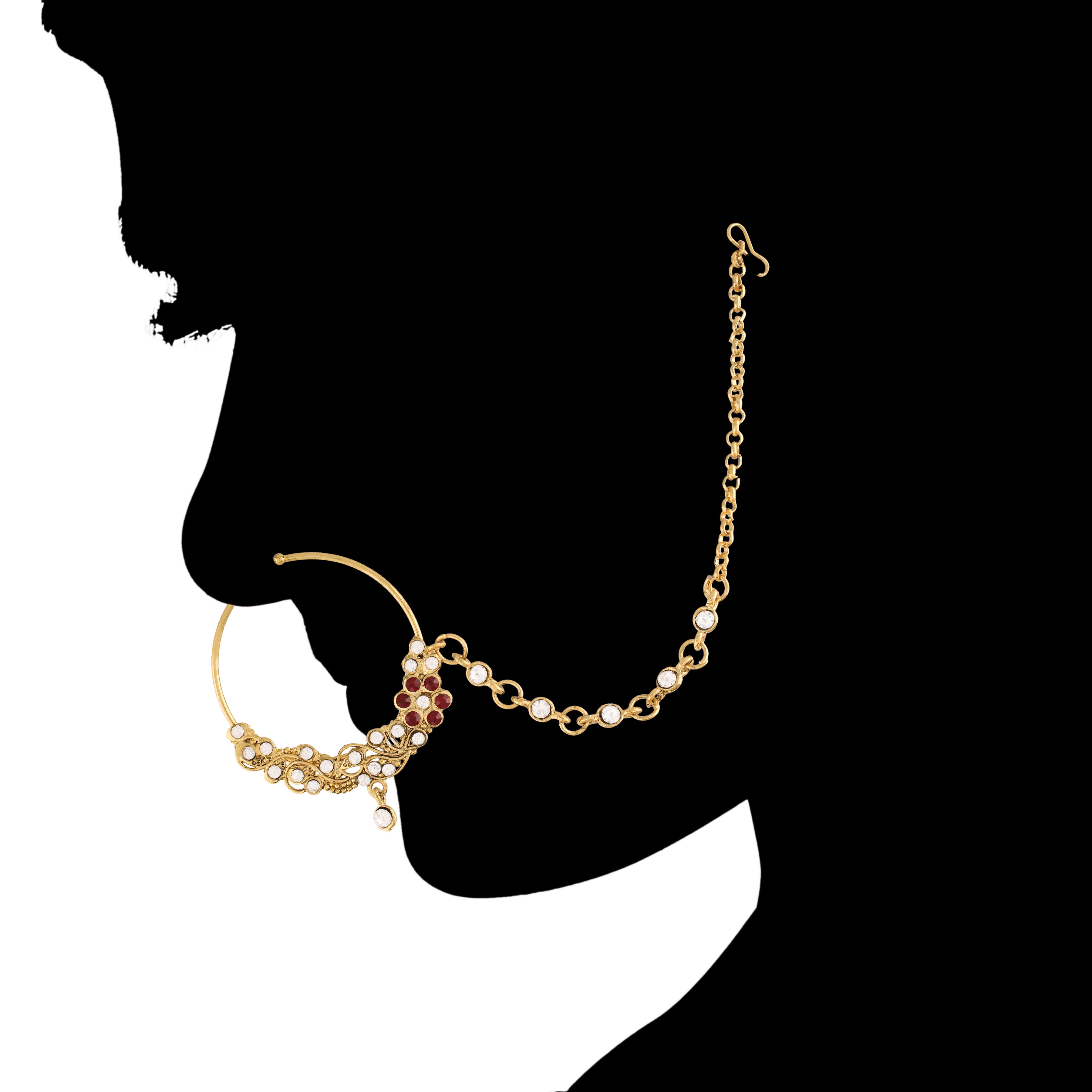 Afreen Maroon Jewellery Set
