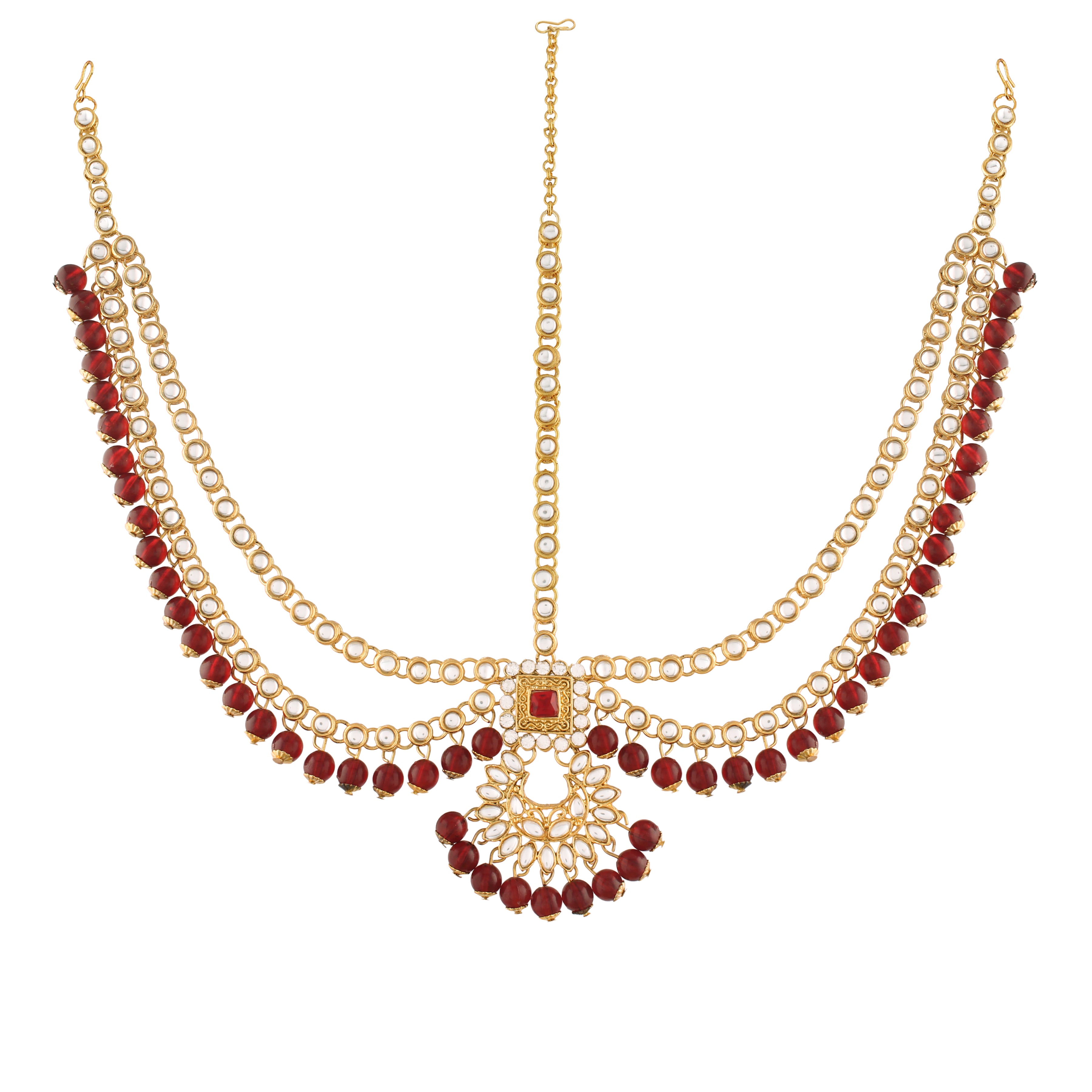 Afreen Maroon Jewellery Set