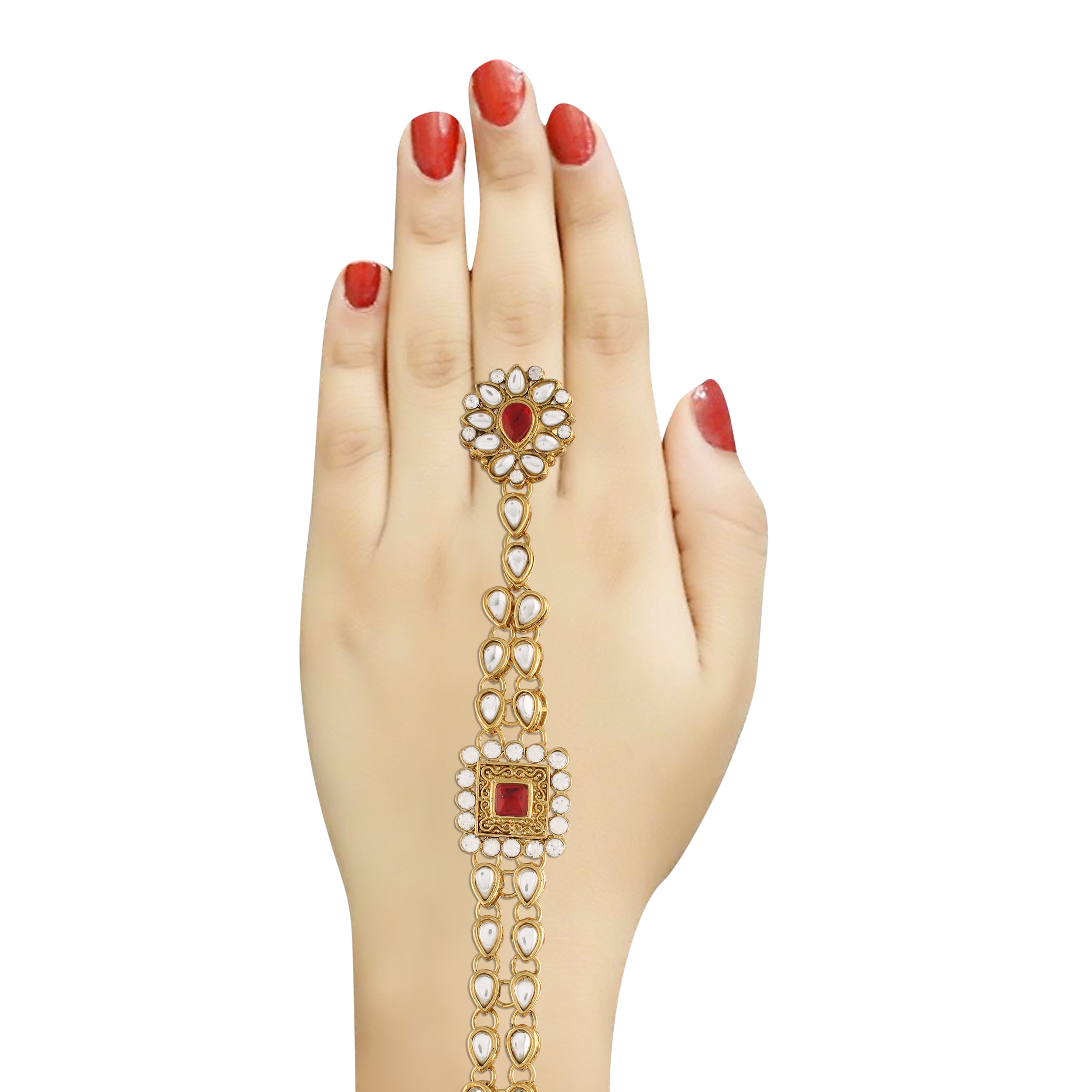 Afreen Maroon Jewellery Set
