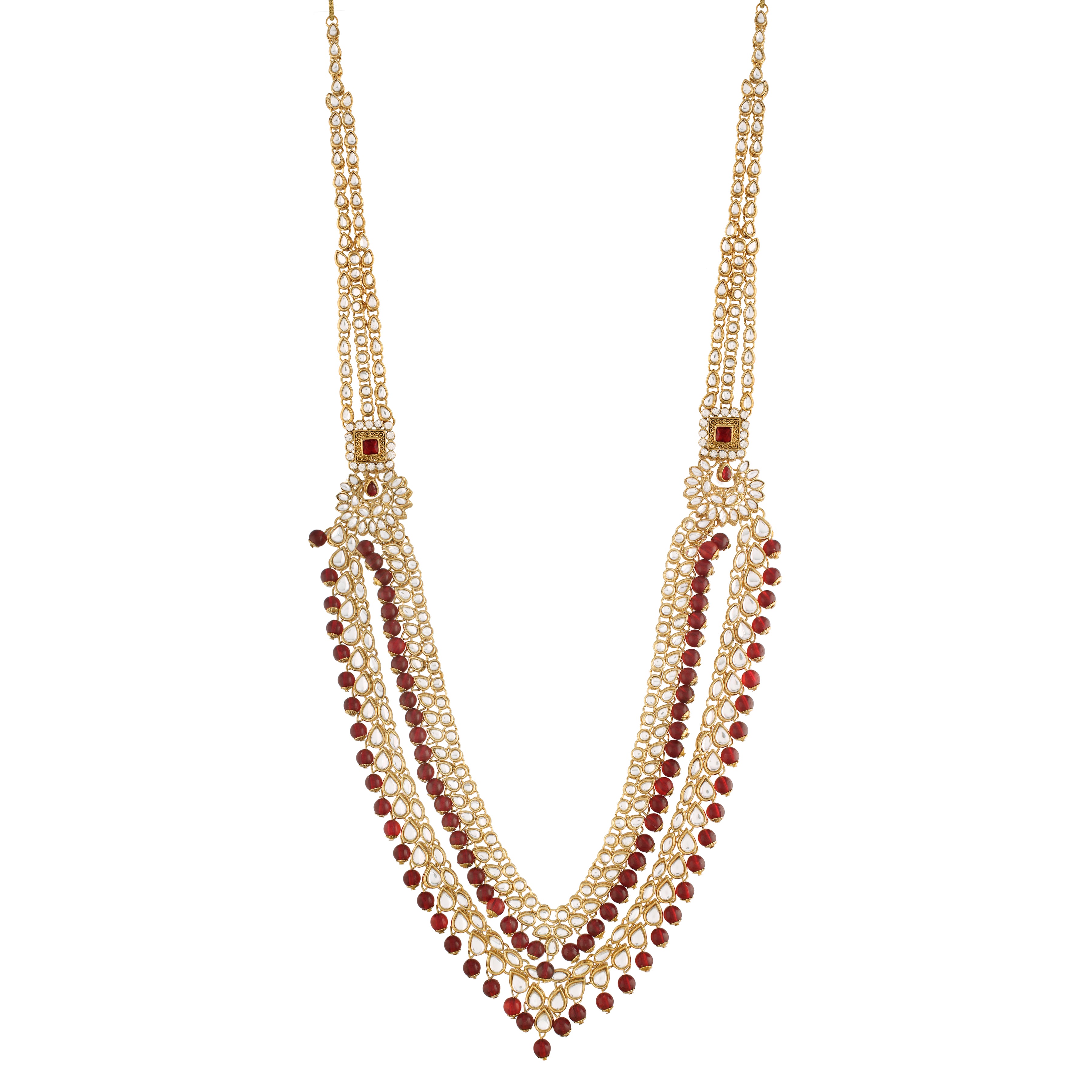Afreen Maroon Jewellery Set