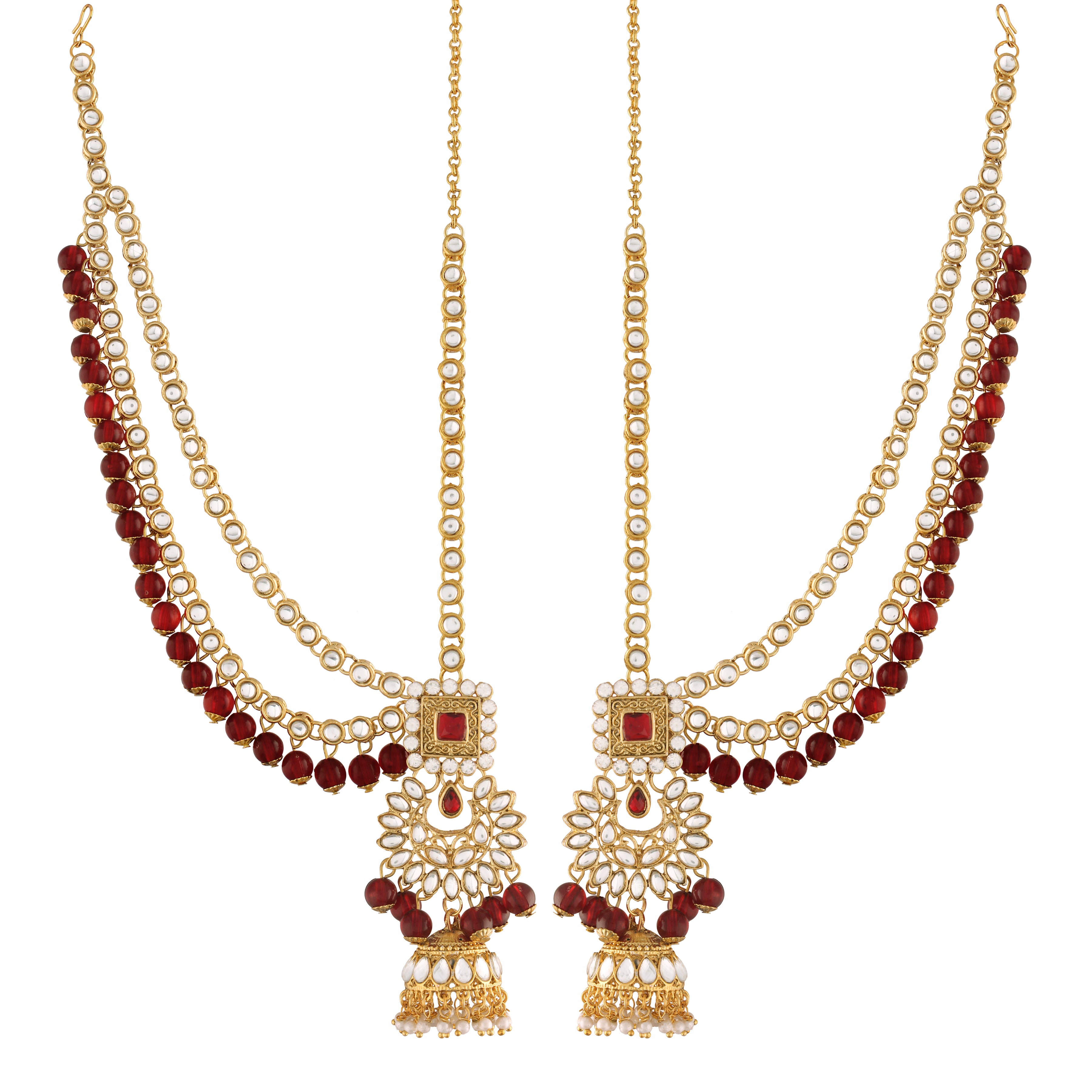 Afreen Maroon Jewellery Set