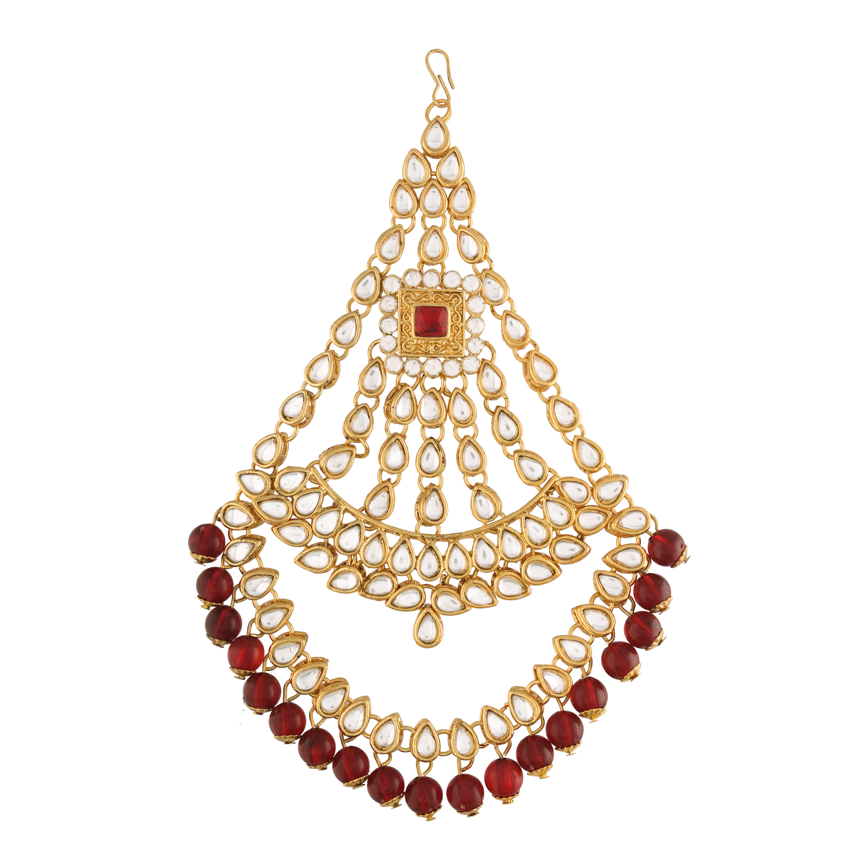 Afreen Maroon Jewellery Set