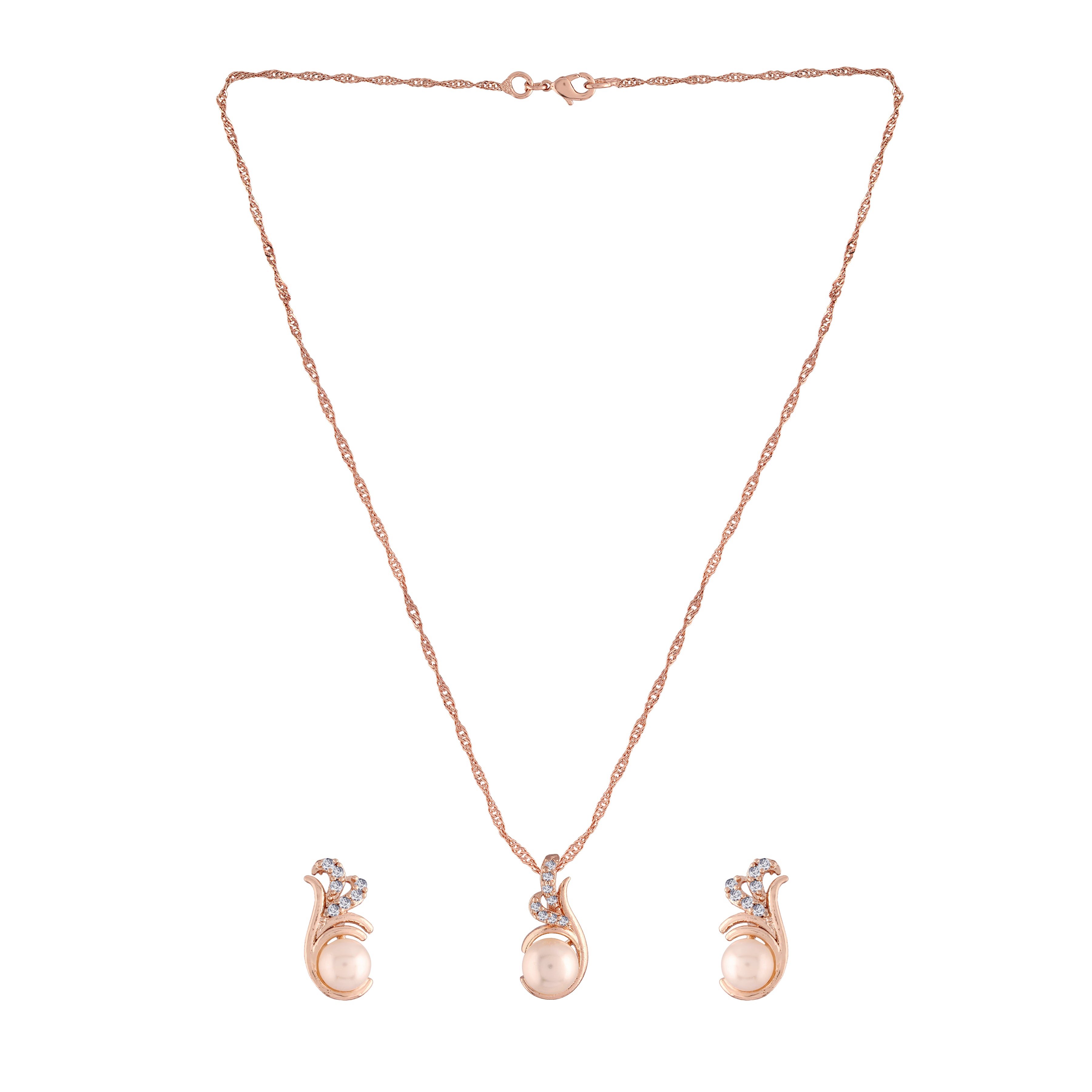 Alina Rose Gold Pendant Set