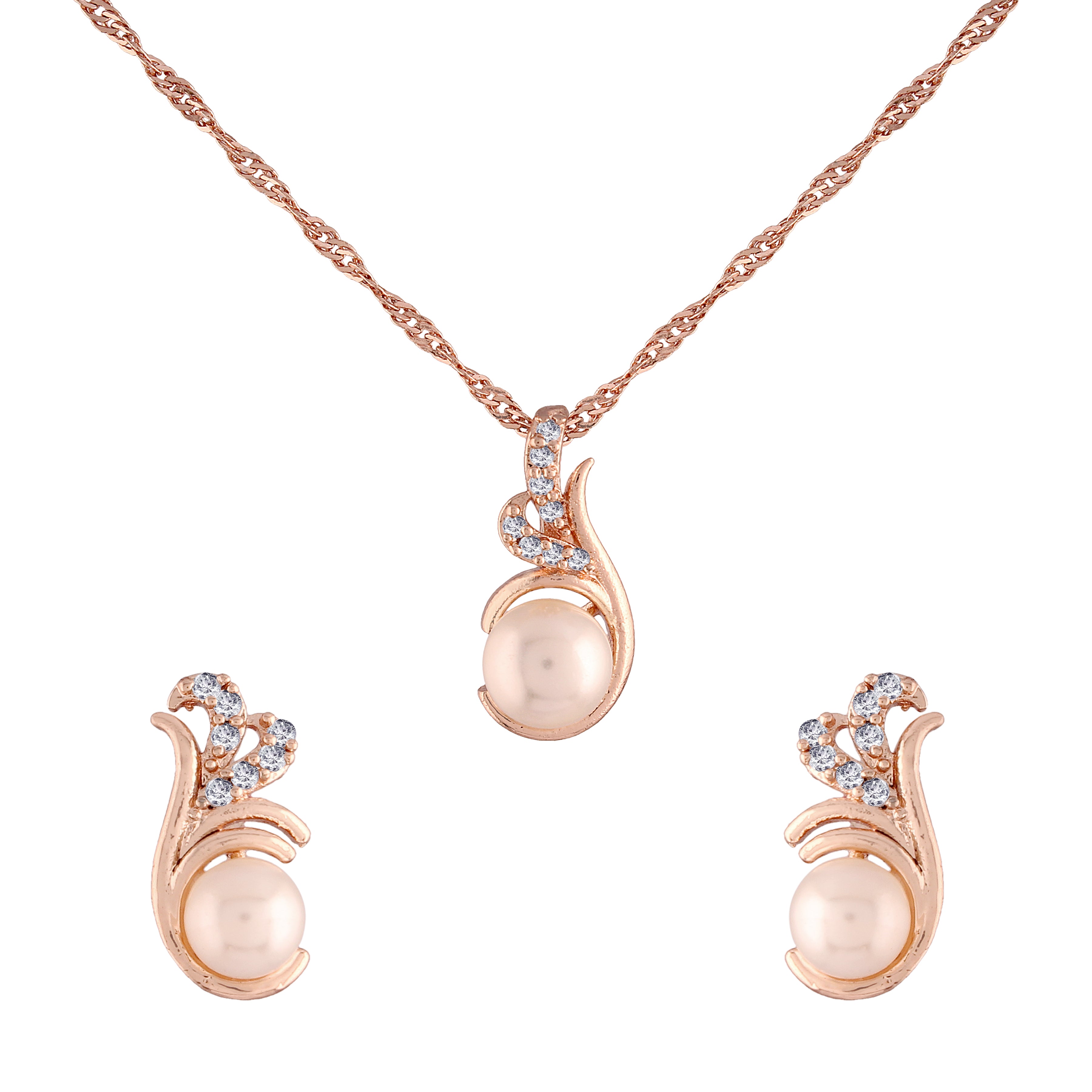 Alina Rose Gold Pendant Set