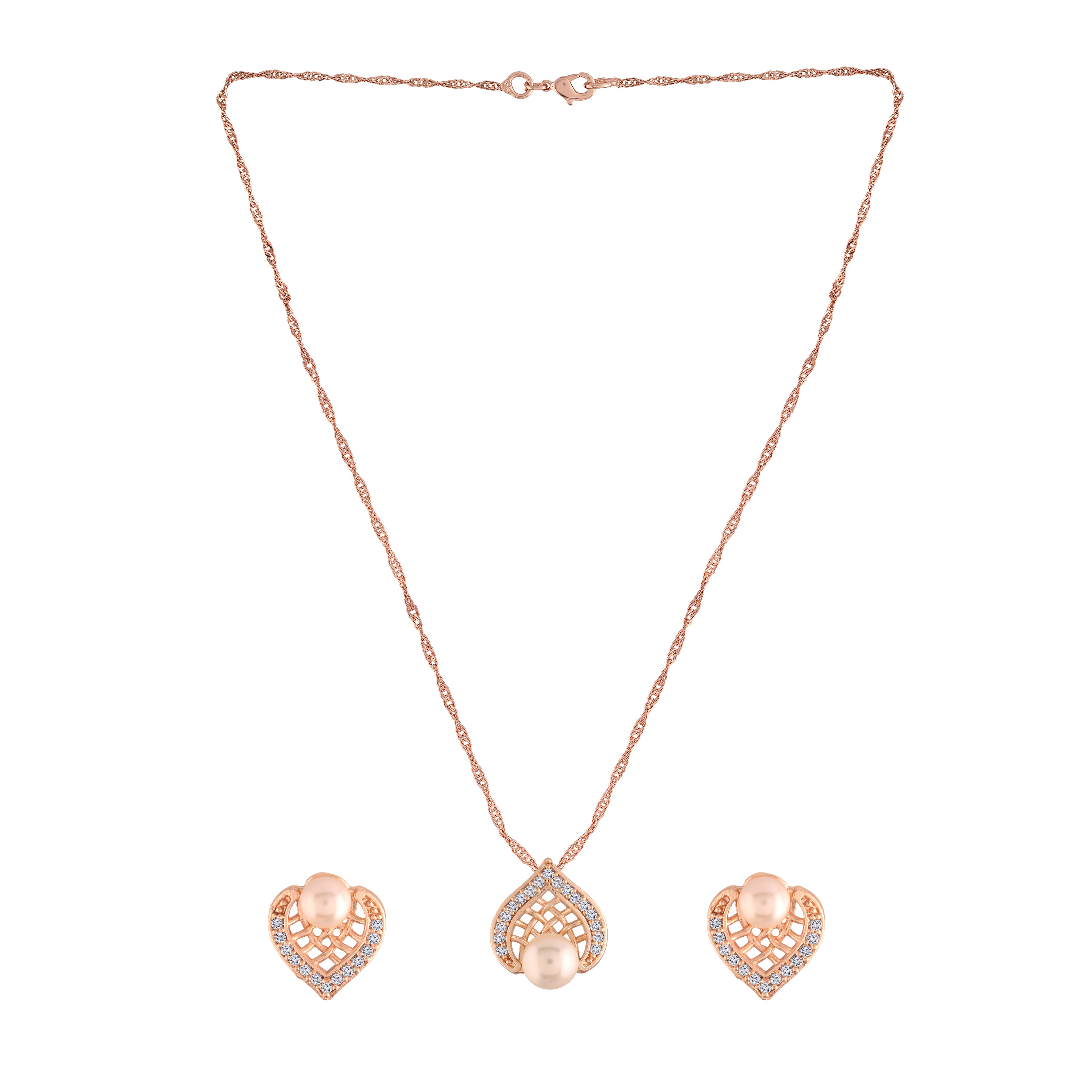 Aadita Rose Gold Pendant Set
