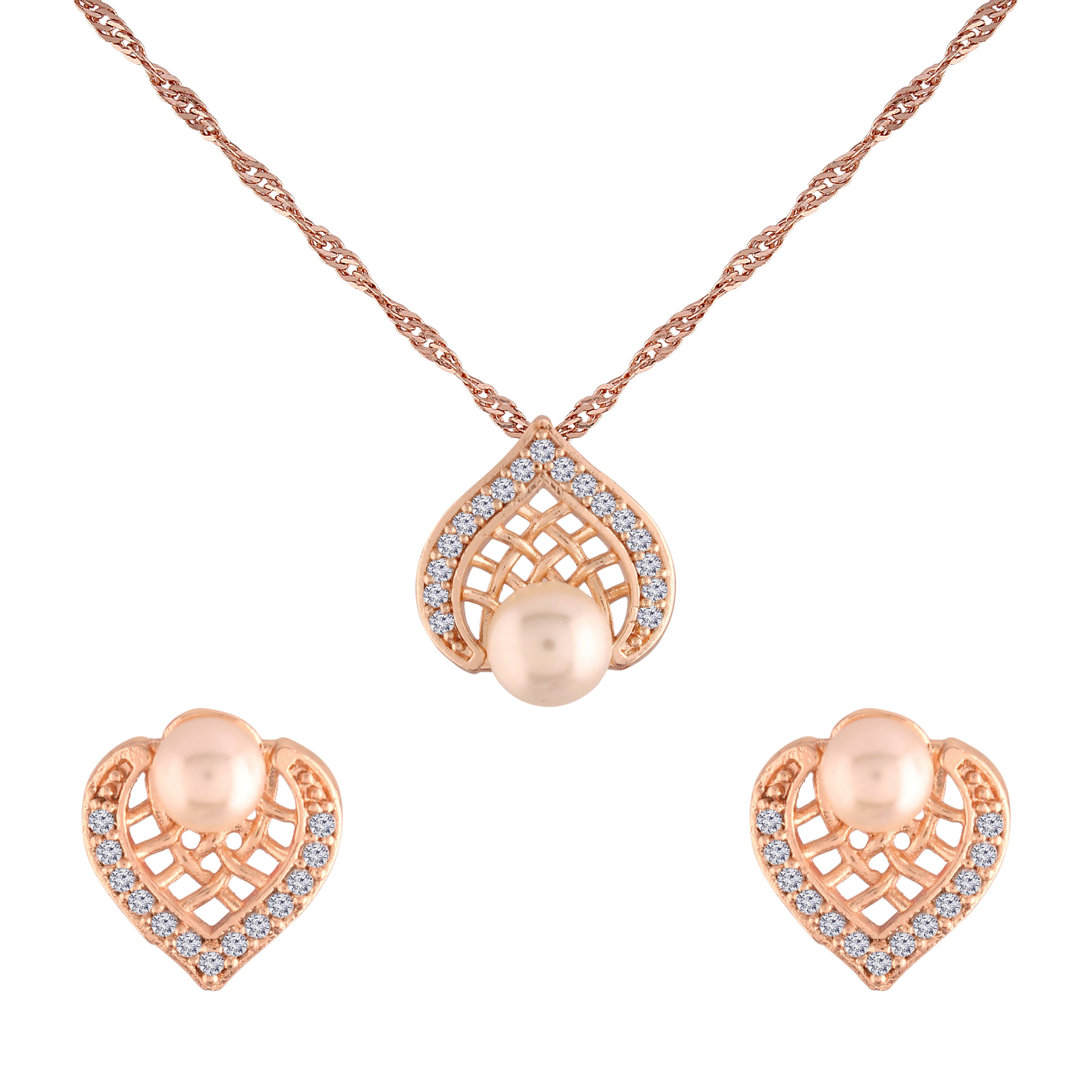 Aadita Rose Gold Pendant Set