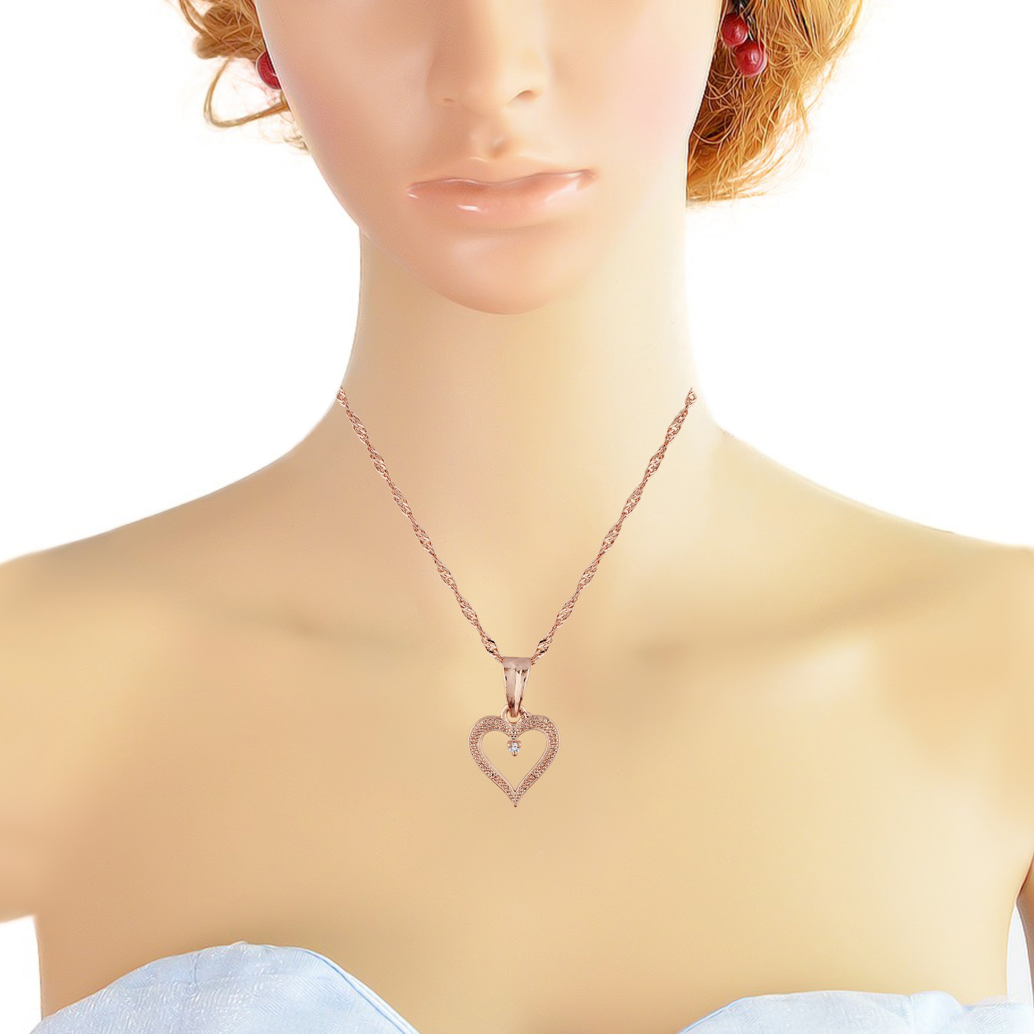 Miraya Rose Gold Pendant Set