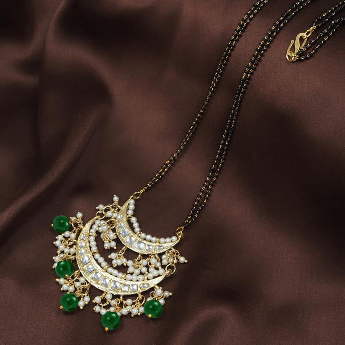 kundan , pearls , mangalsutra