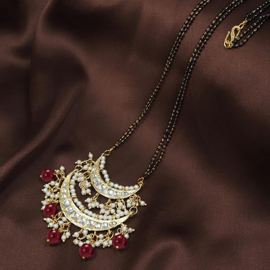 kundan , pearls , mangalsutra