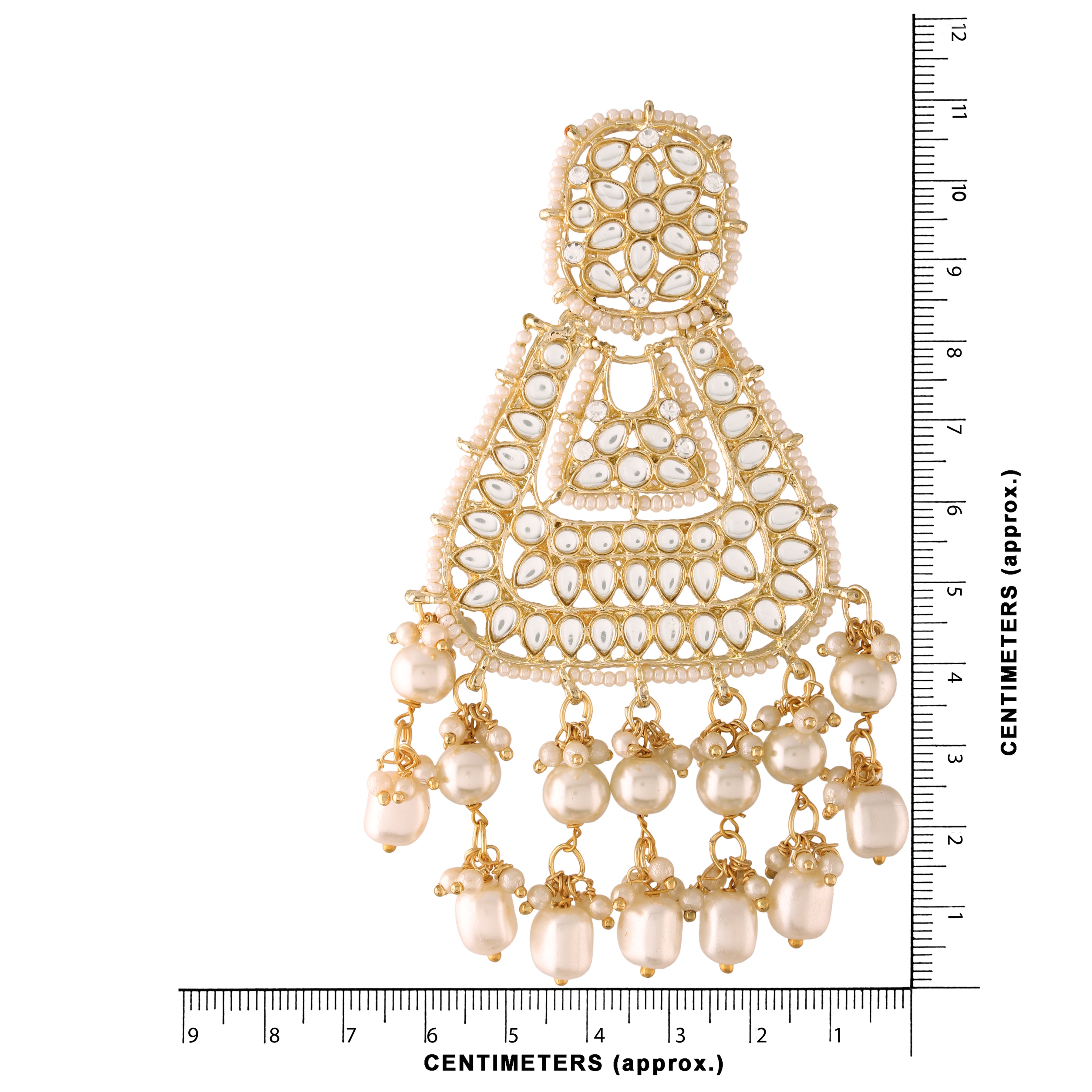 Shesha White Earrings