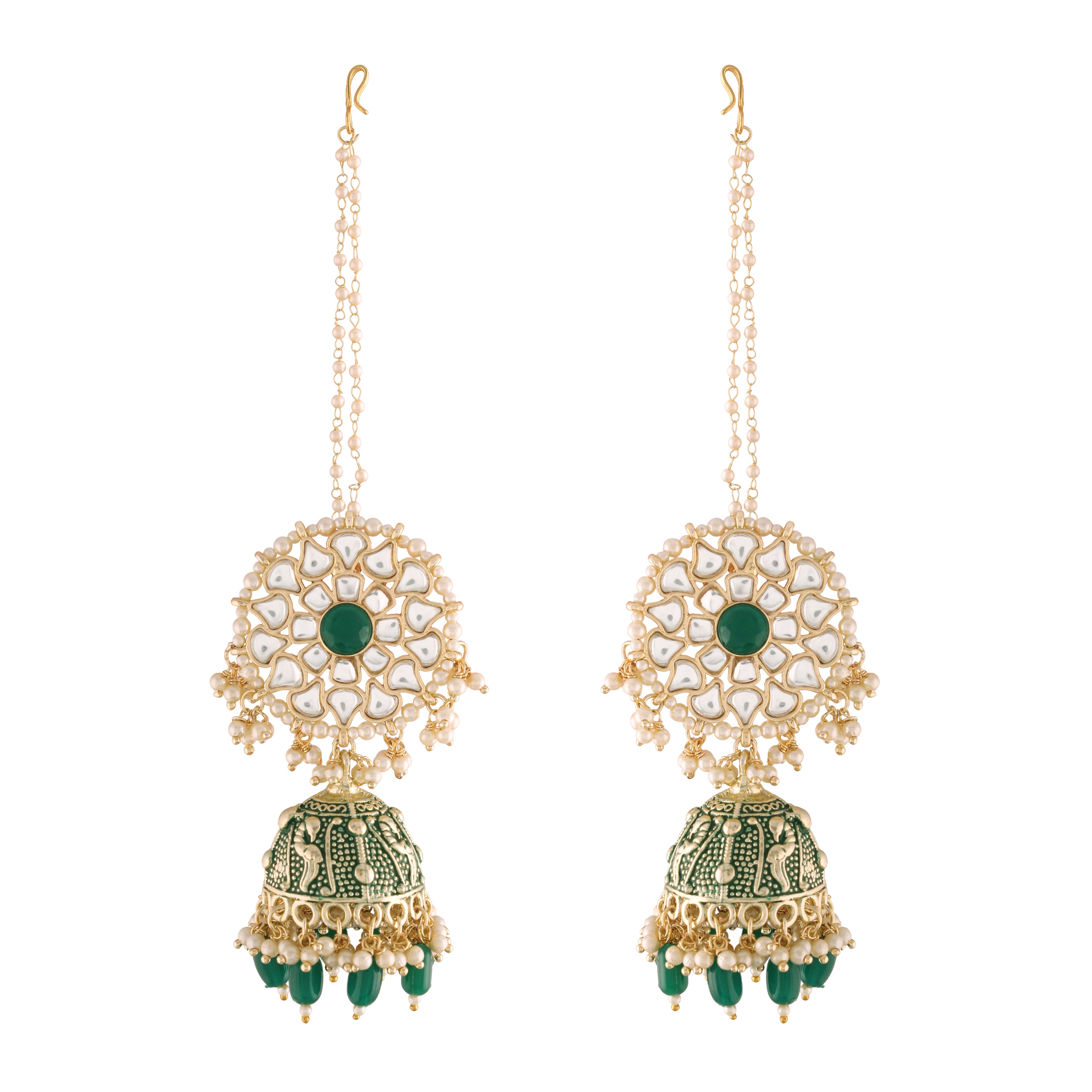 Zaara Green Earrings