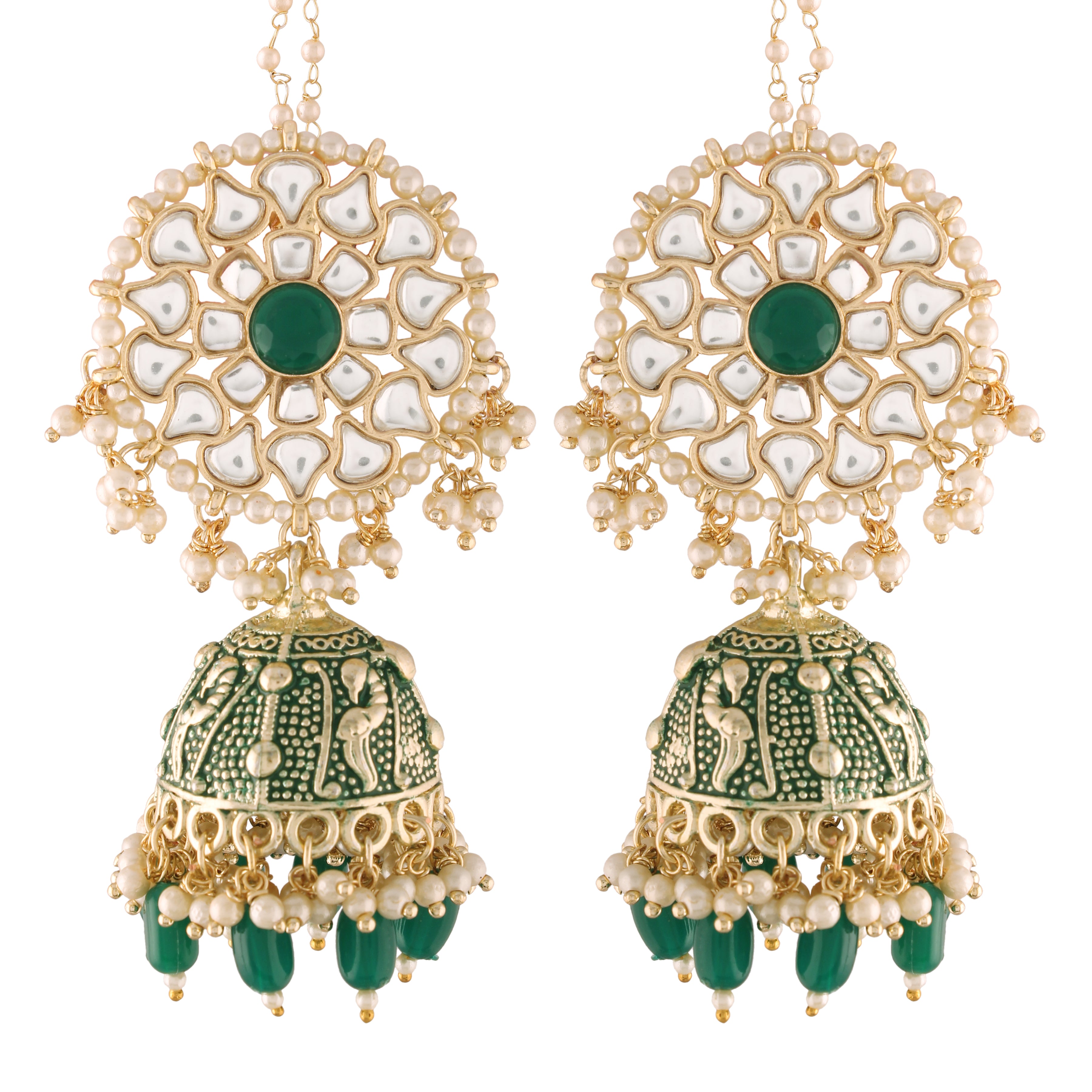 Zaara Green Earrings