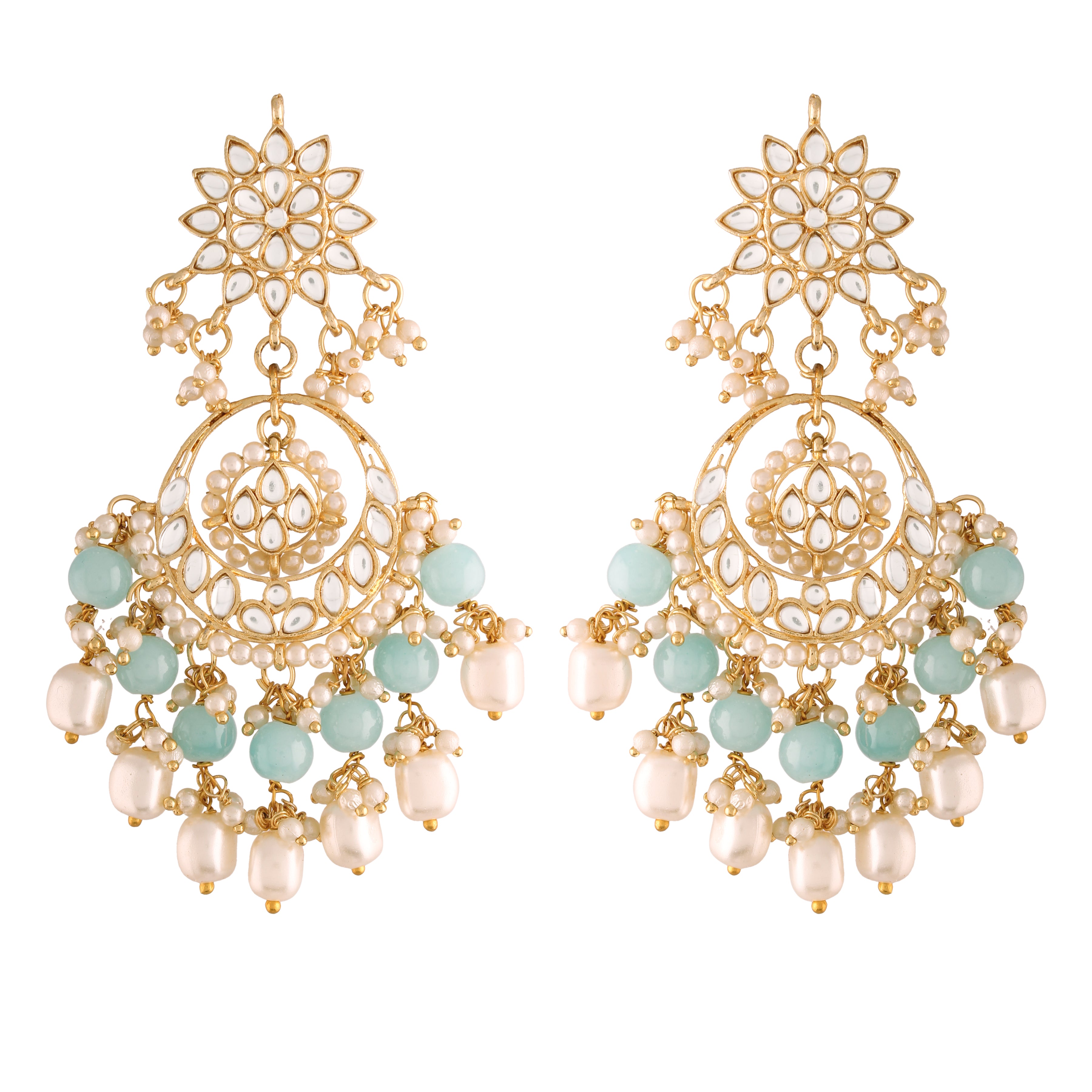 Aanya Turquoise Chandbalis